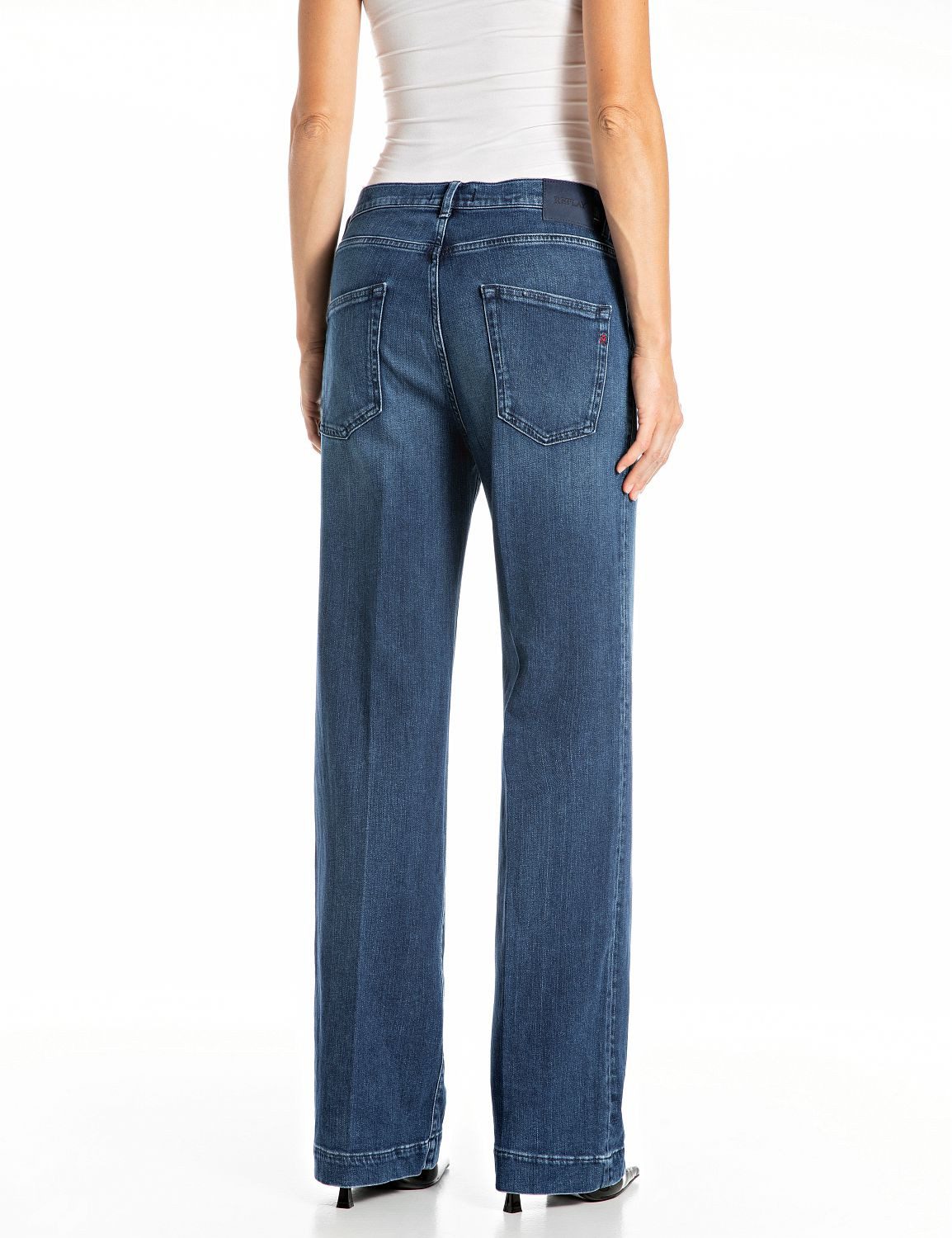 Replay Straight-Jeans MELJA mit weitem Bein