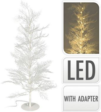 SELF IMPORT AGENCIES LED Baum Weiß, LED fest integriert, Warmweiß, Lichtbaum, Weiß / Transparent, Höhe 90cm, 58 LED´s Warmweiß