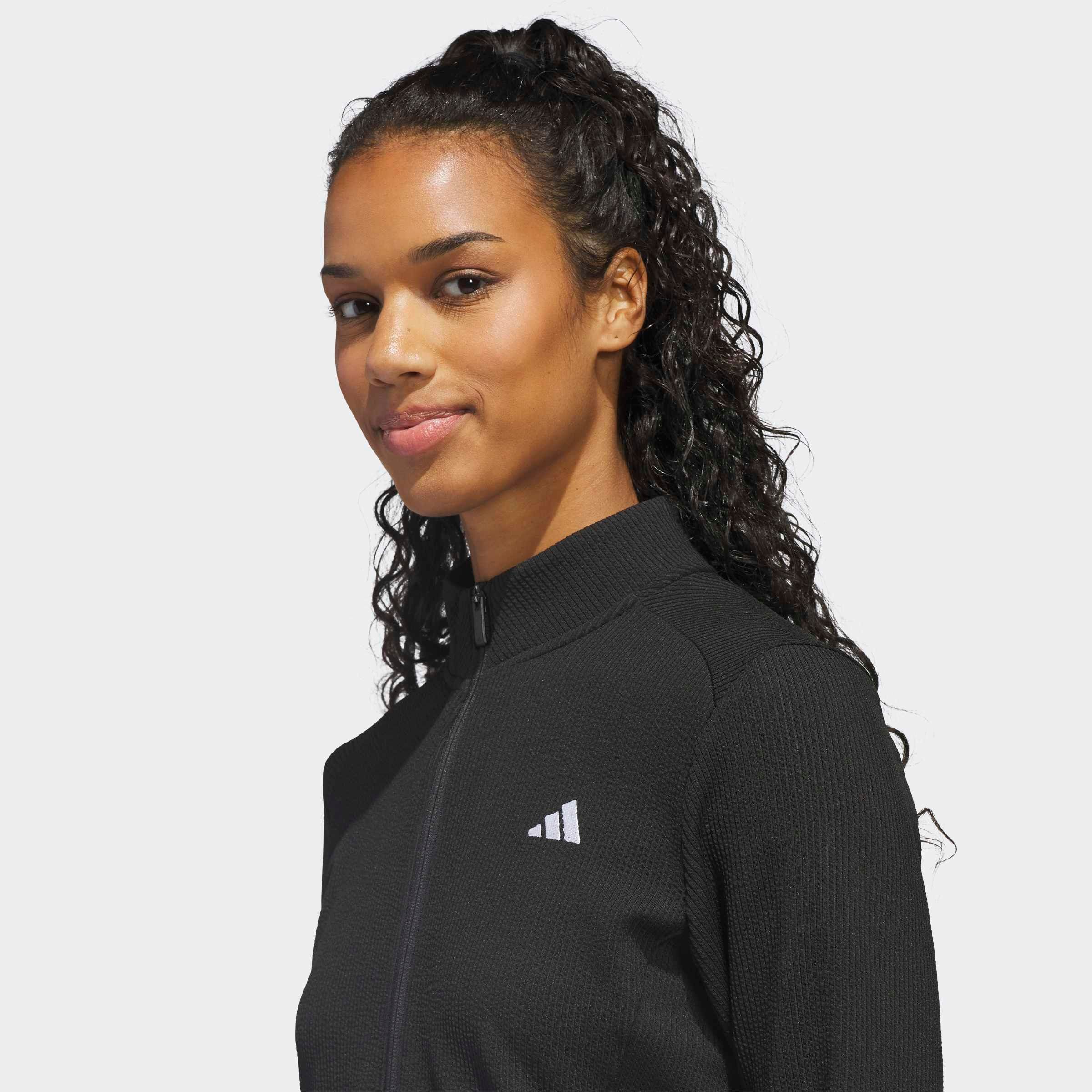 adidas Performance Trainingsjacke W TXTR JKT mit Reißverschluss, aus Polyester, normaler Schnitt, gerader Abschluss