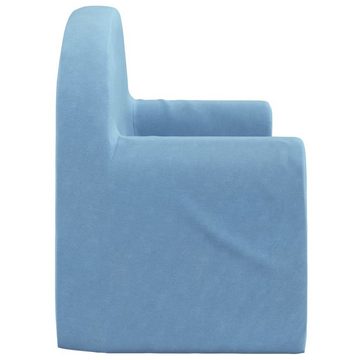 furnicato Kindersofa 2-Sitzer Blau Weich Plüsch