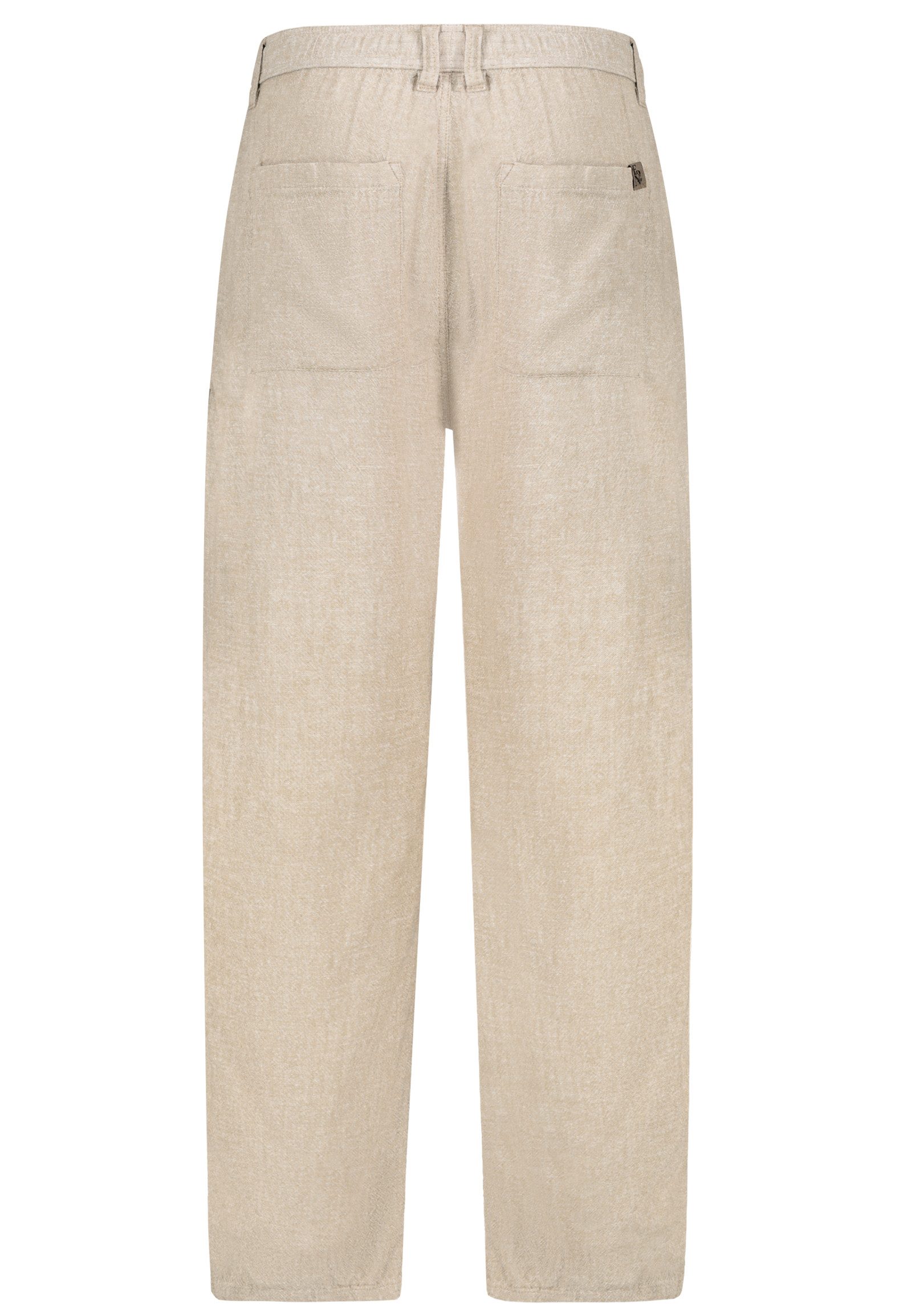 Eight2Nine Stoffhose Herren Hose aus Viskose-Leinen-Mix Melange-Optik, bequemer Gummibund
