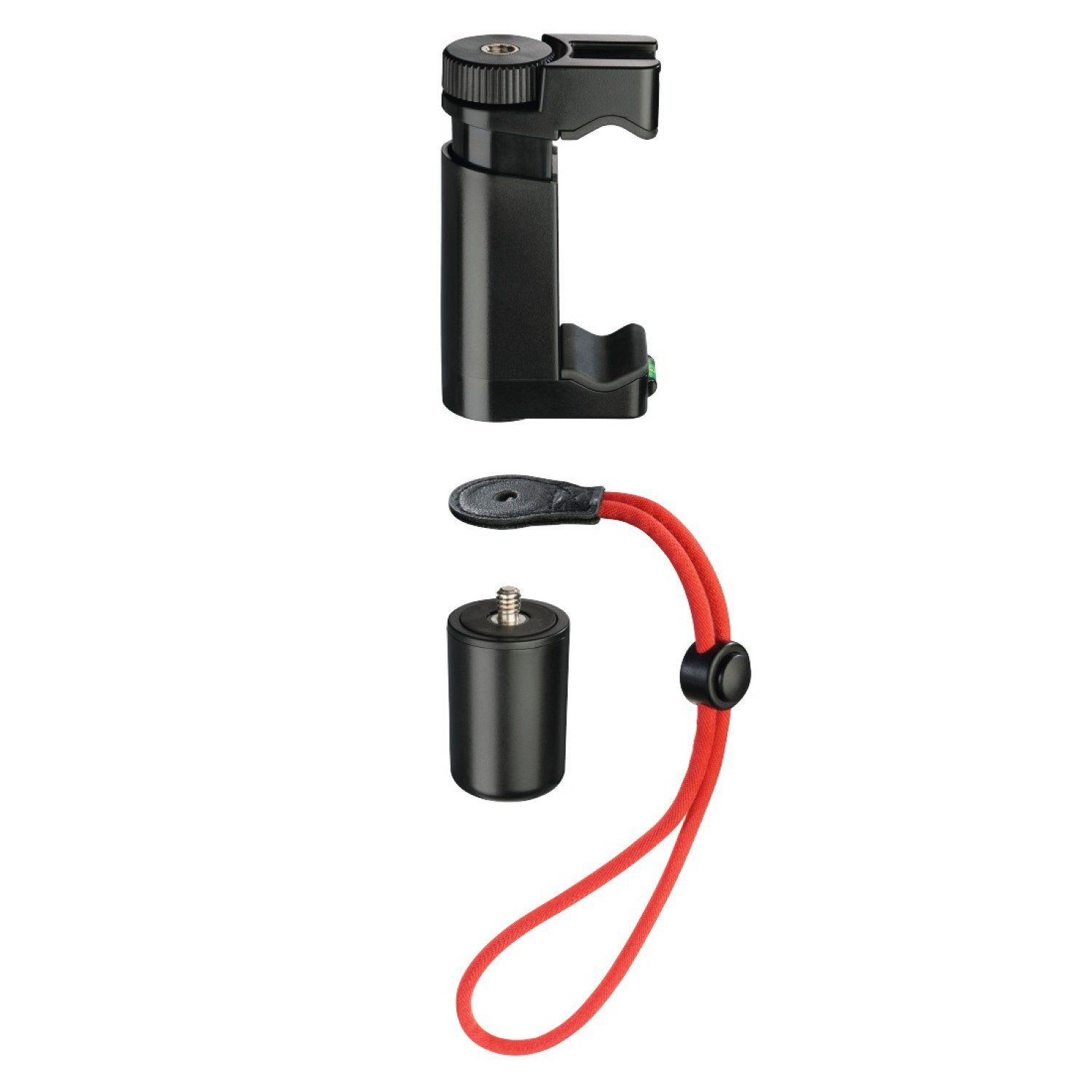 Hama Smartphone-Halterung Profi Handy Video-Halterung mit Griff, (Set, 1x Smartphone-Halterung mit Griff und Handschlaufe, Video-Halter Hand Stativ Mono-Pod Vlogging Foto für Smartphone iPhone)