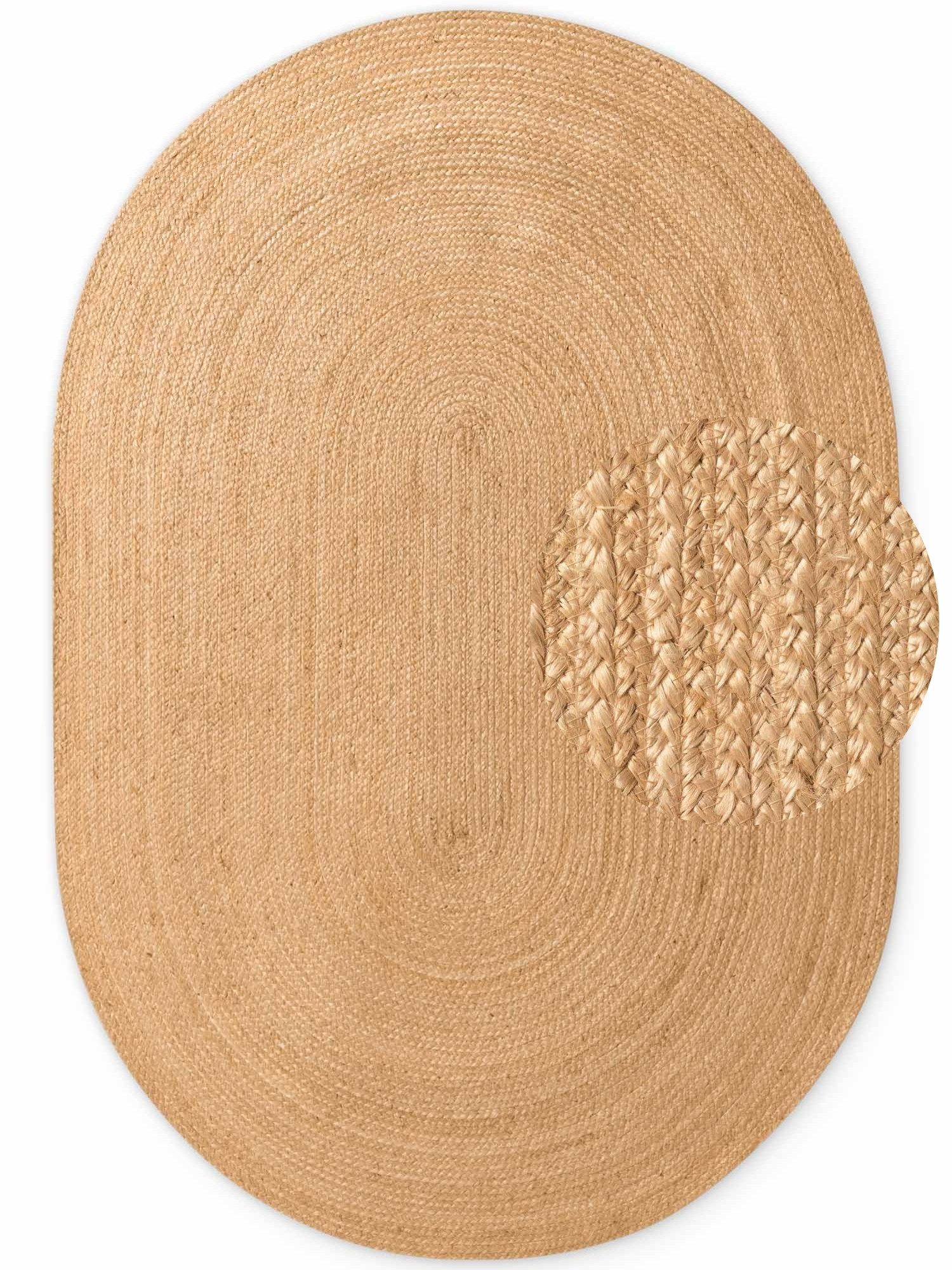 HANSE Home Teppich Rangpur Juteteppich, in rund und oval, oval, Höhe: 10 mm, handgewebt, 100% Jute, Natur, Wohnzimmer, Flur, Boho, Skandi