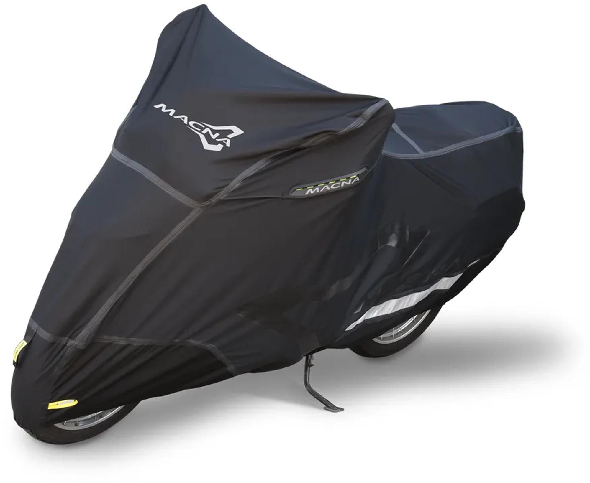 Macna Schutzplane Moto Mantle Premium DLX Motorrad Abdeckplane, Outdoor,reflektierend,belüftet