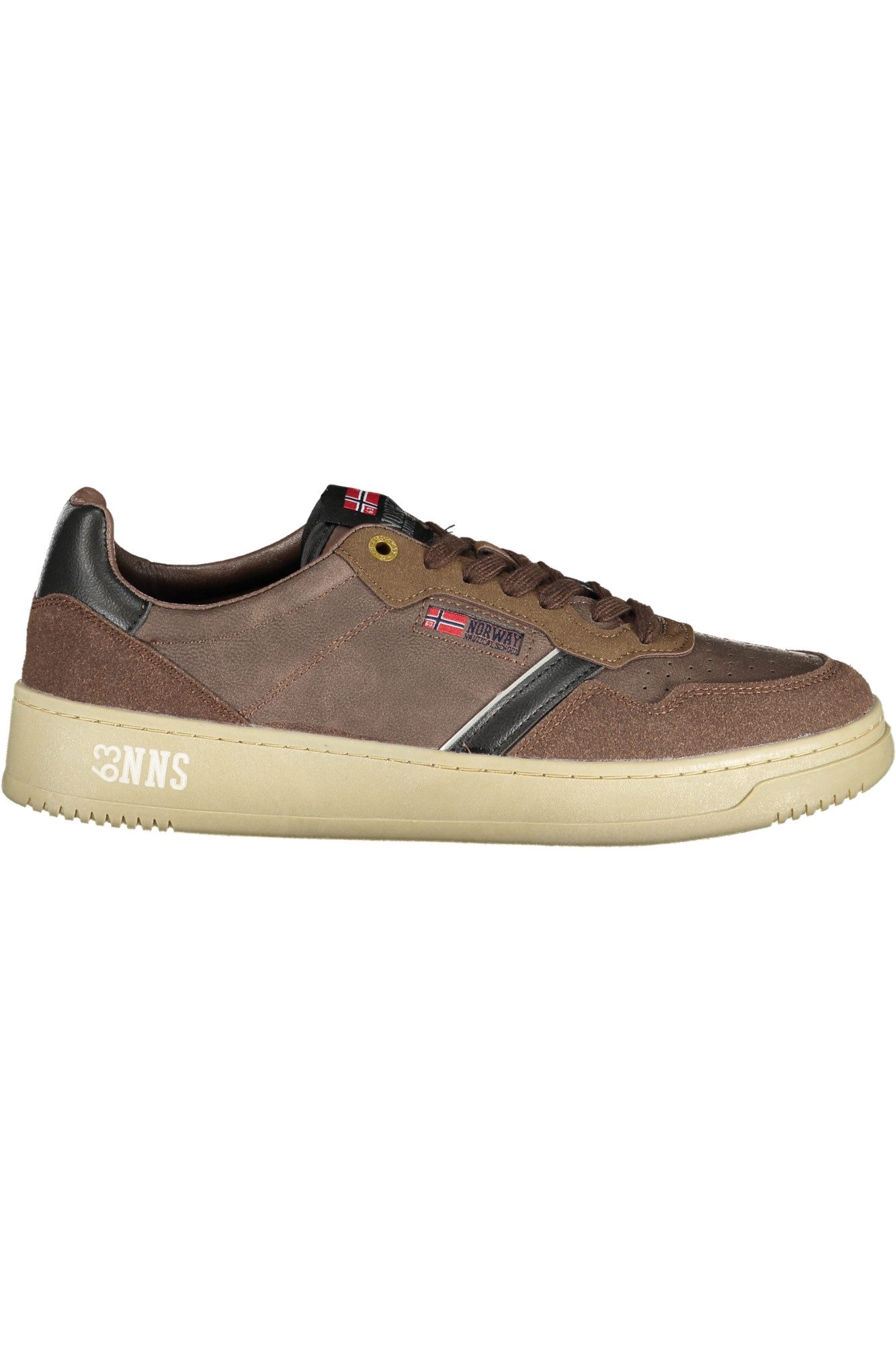 NORWAY 1963 Sneaker Elegante braune Herrensportschuhe mit Kontrasten