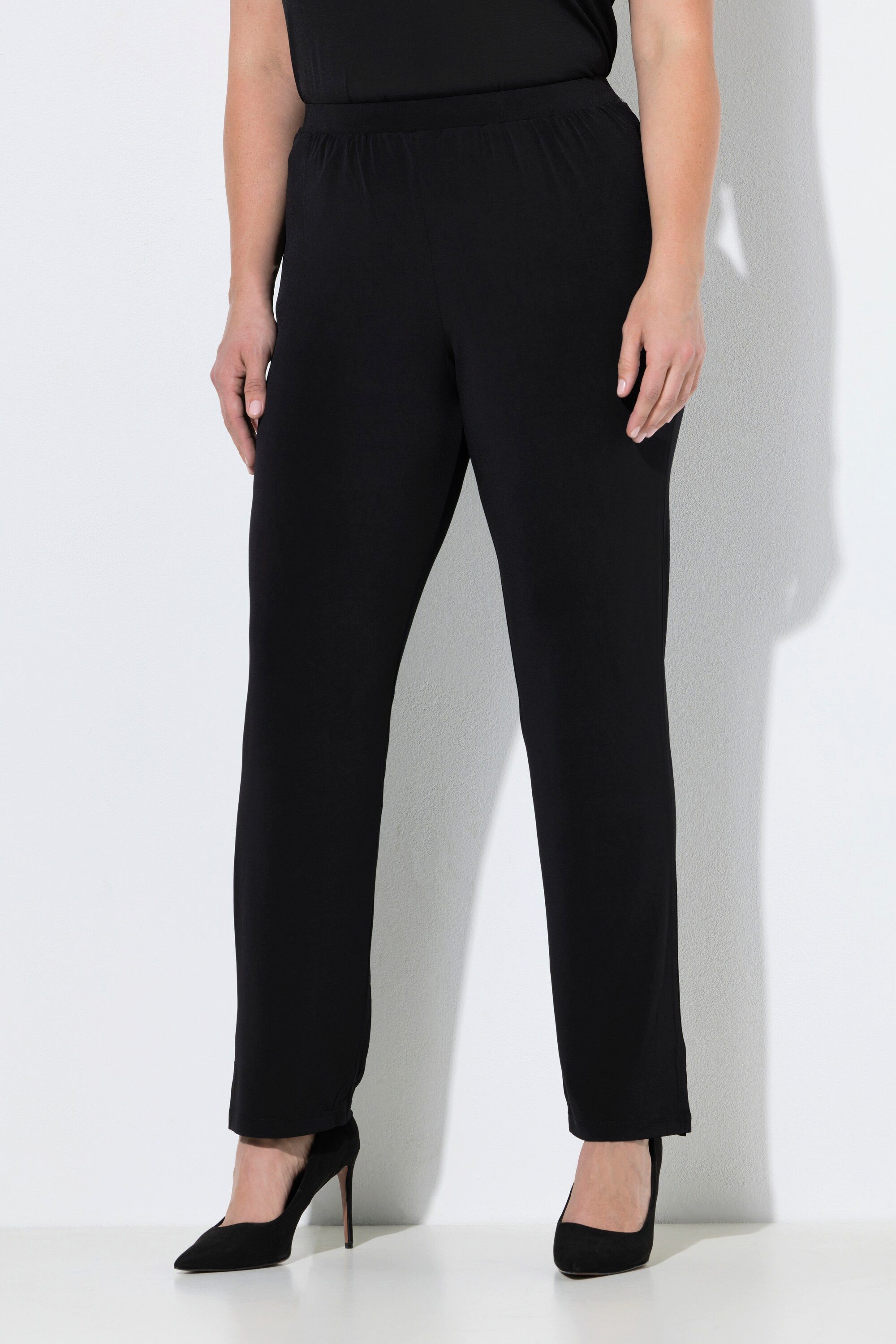 Ulla Popken Schlupfhose Jerseyhose elastischer Bund bis Gr. 66/68 günstig online kaufen