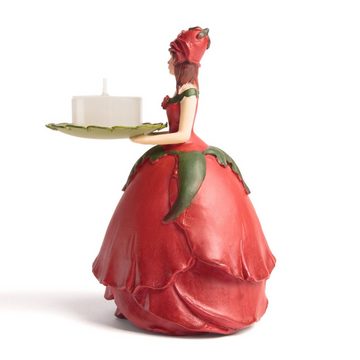 ROSEMARIE SCHULZ Heidelberg Dekofigur Dekofigur Gloria Blumendame Rose Rot Dekoobjekt Figur, Sammlerstück