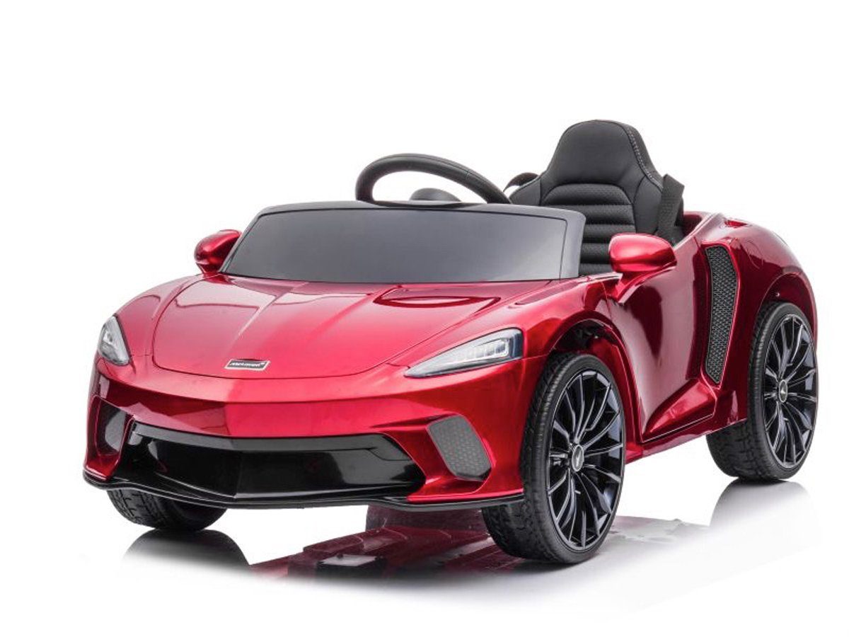 TPFLiving Elektro-Kinderauto McLaren GT mit Fernbedienung - 2 x 12 Volt - 4,5Ah-Akku, Belastbarkeit 30 kg, Kinderfahrzeug mit Soft-Start und Bremsautomatik - Farbe: rot