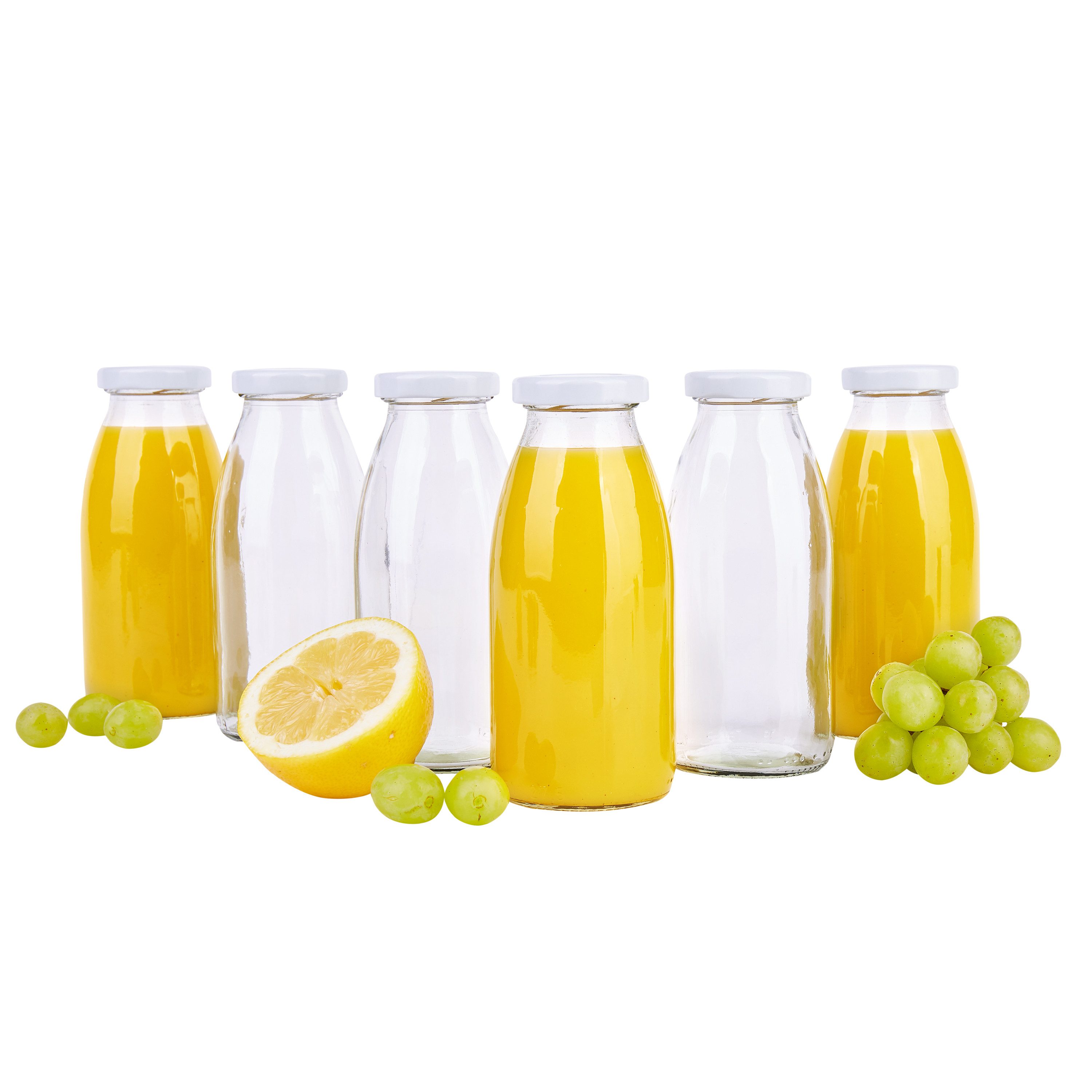 MamboCat Vorratsglas 6er Set Hansaflasche 250ml Deckel To 43 weiß, Glas