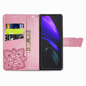 König Design Handyhülle Samsung Galaxy Z Fold3 5G, Schutzhülle Schutztasche Case Cover Etuis Wallet Klapptasche Bookstyle