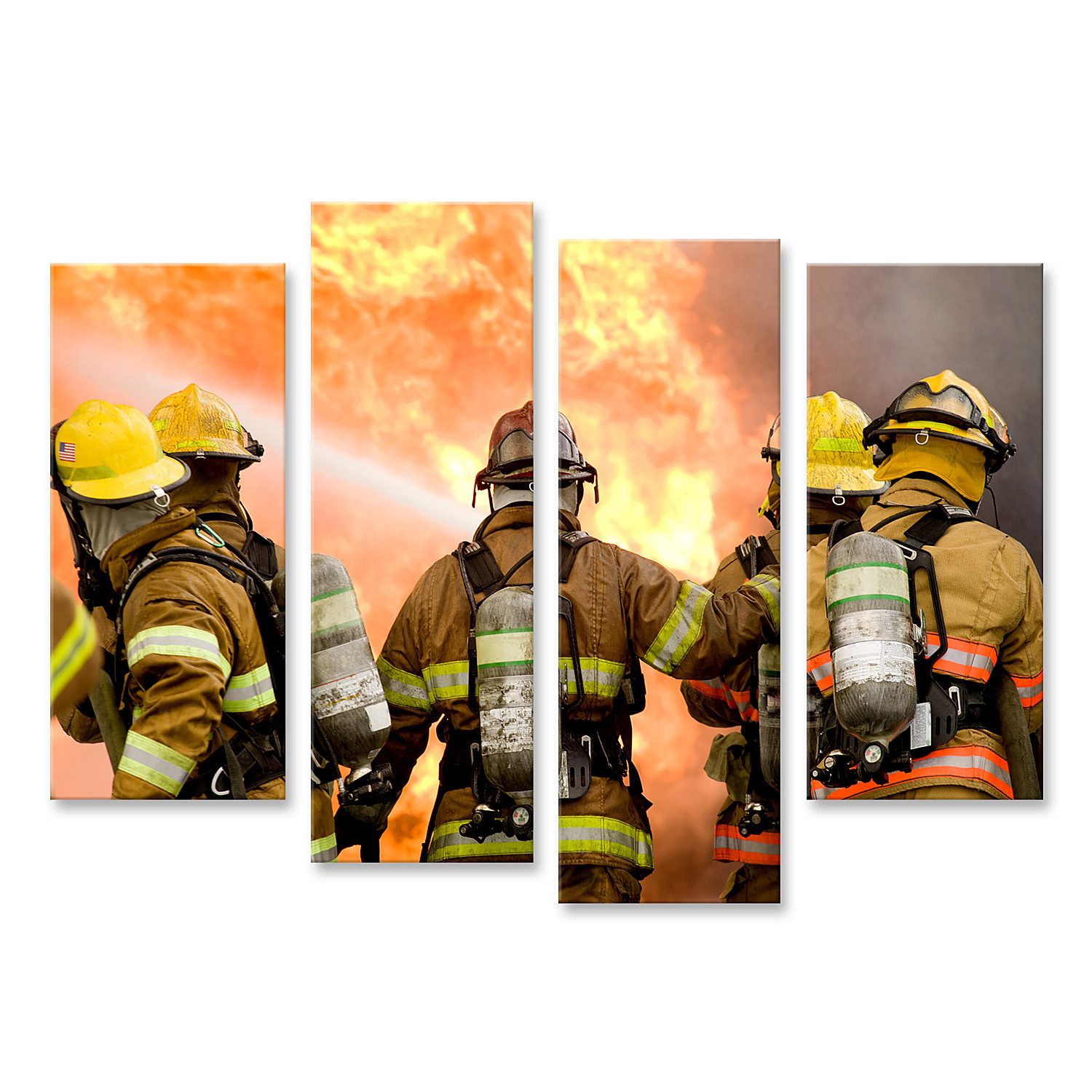 islandburner Leinwandbild Feuerwehr Leute Bilder