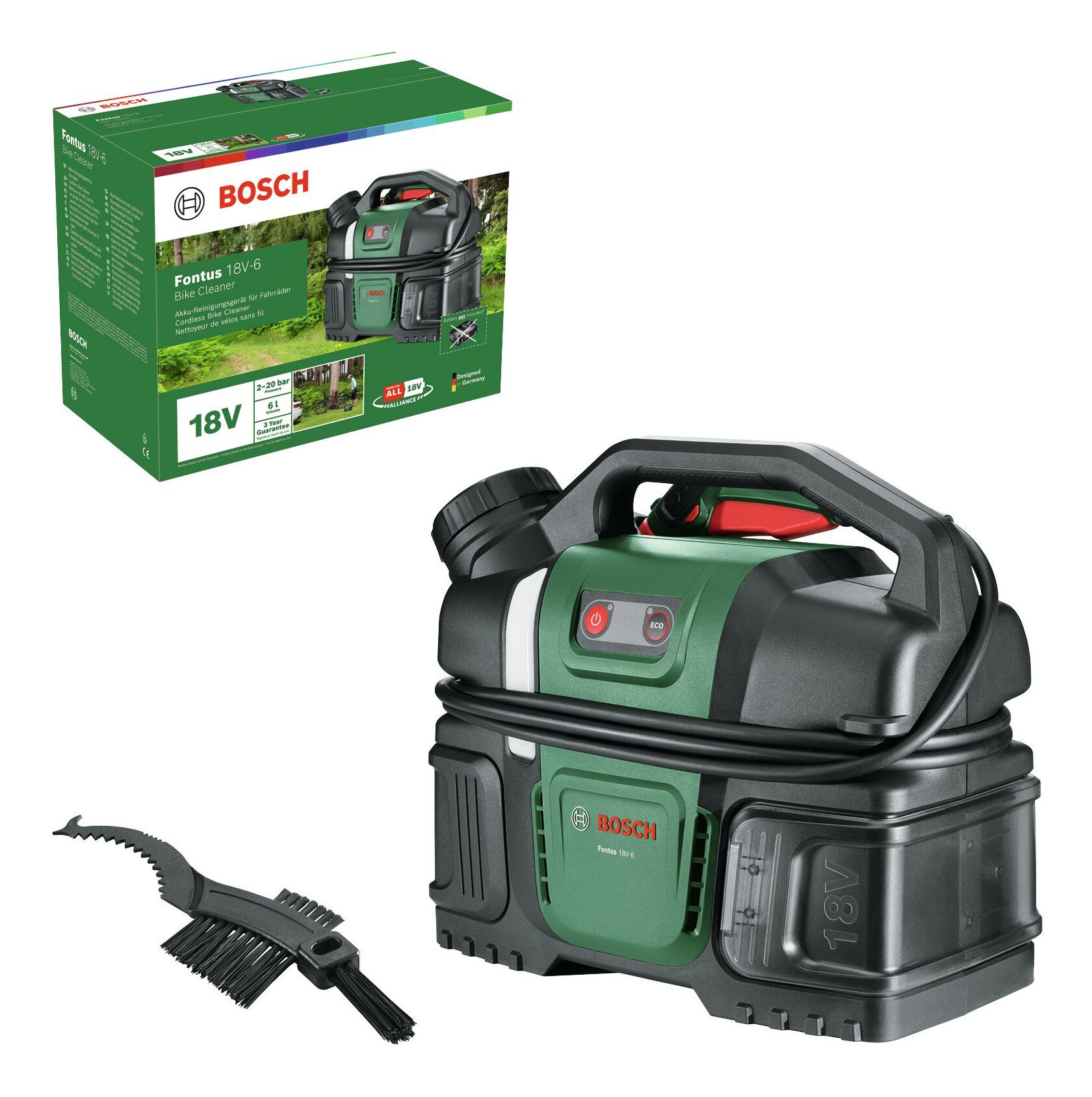 BOSCH Akku-Druckreiniger Fontus 18V-6, Druck max: 20 bar, Ohne Akku - im Karton