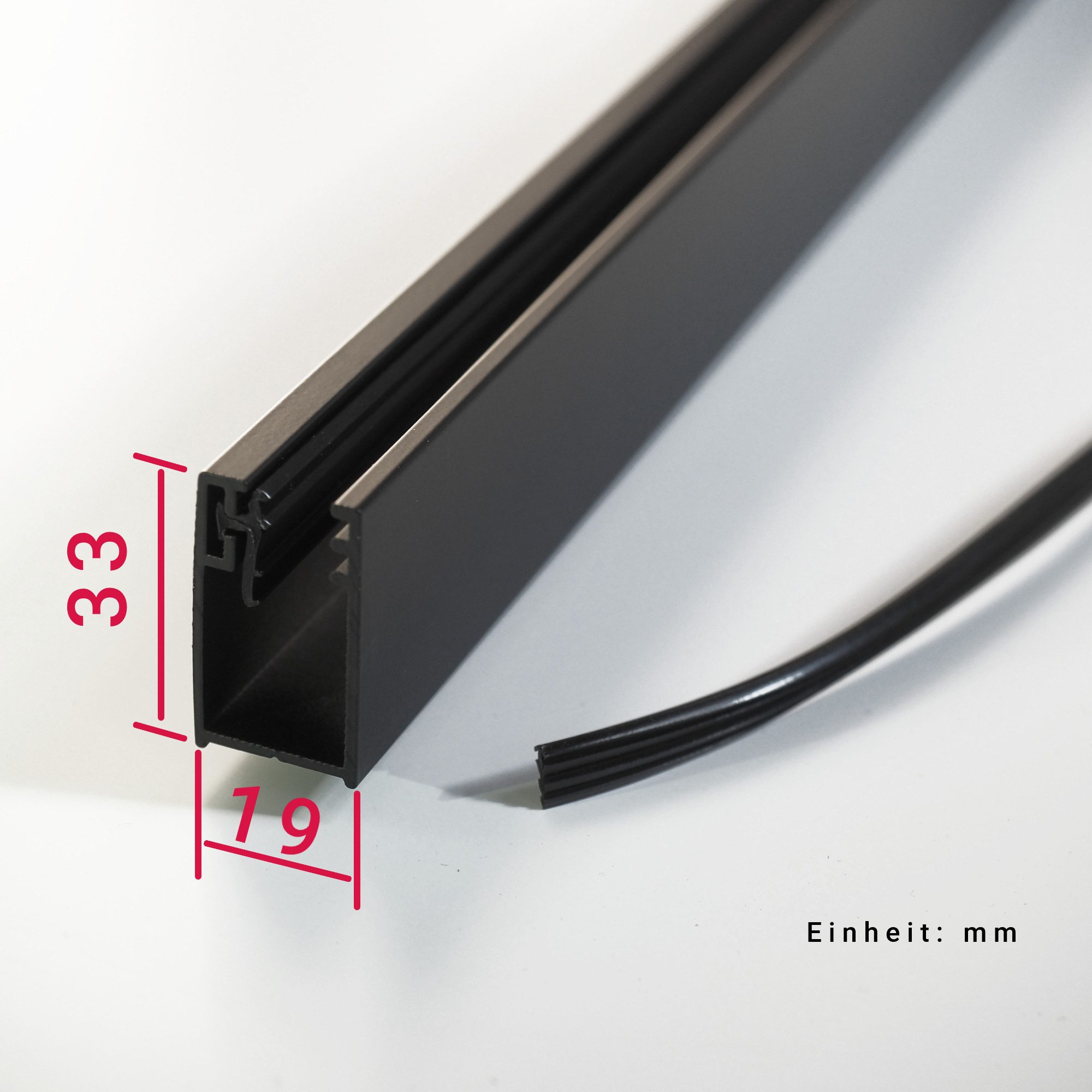 WITEN&NOCK Duschwand 195/200 cm Wandanschlussprofil Aluminium günstig online kaufen