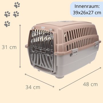 GarPet Tiertransportbox Transportbox Hunde Katzen Kaninchen Transport Auto Box Korb