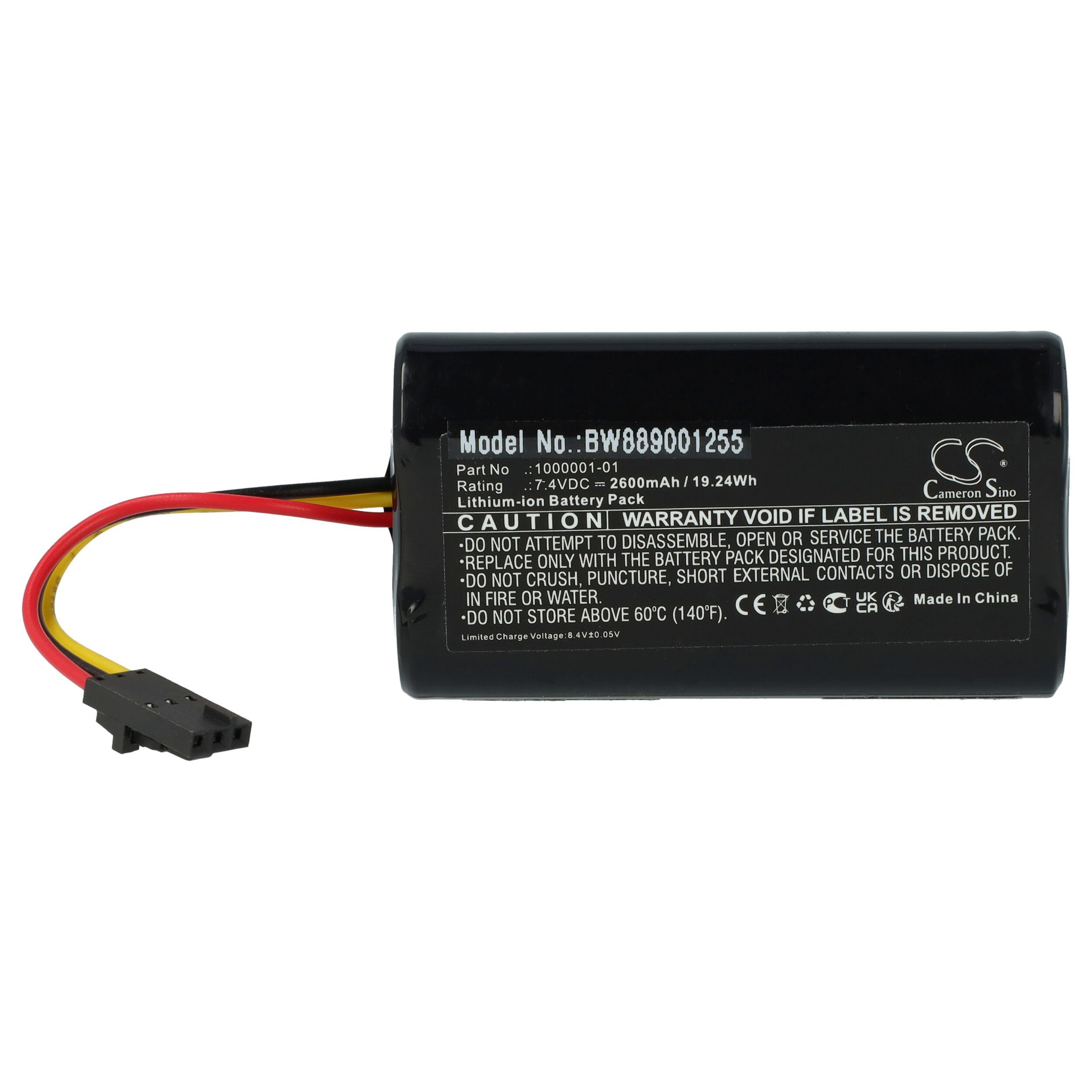 vhbw Ersatz für Topcon 1000001-01 für Akku Li-Ion 2600 mAh (7,4 V)