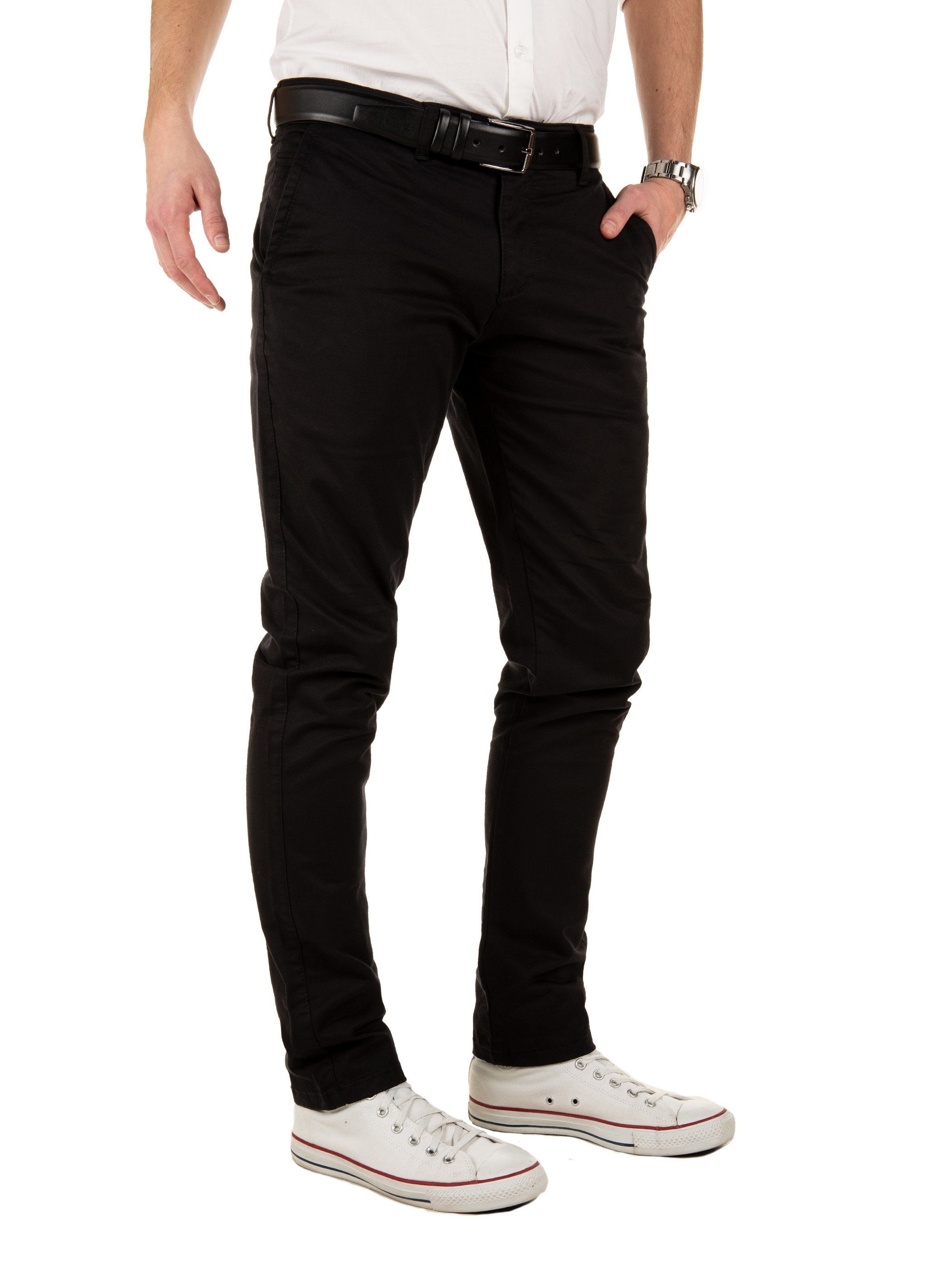 Yazubi Chinohose Modische Chino Hose Dustin von YAZUBI mit Gürtel bequeme Chinohose mit Gürtel