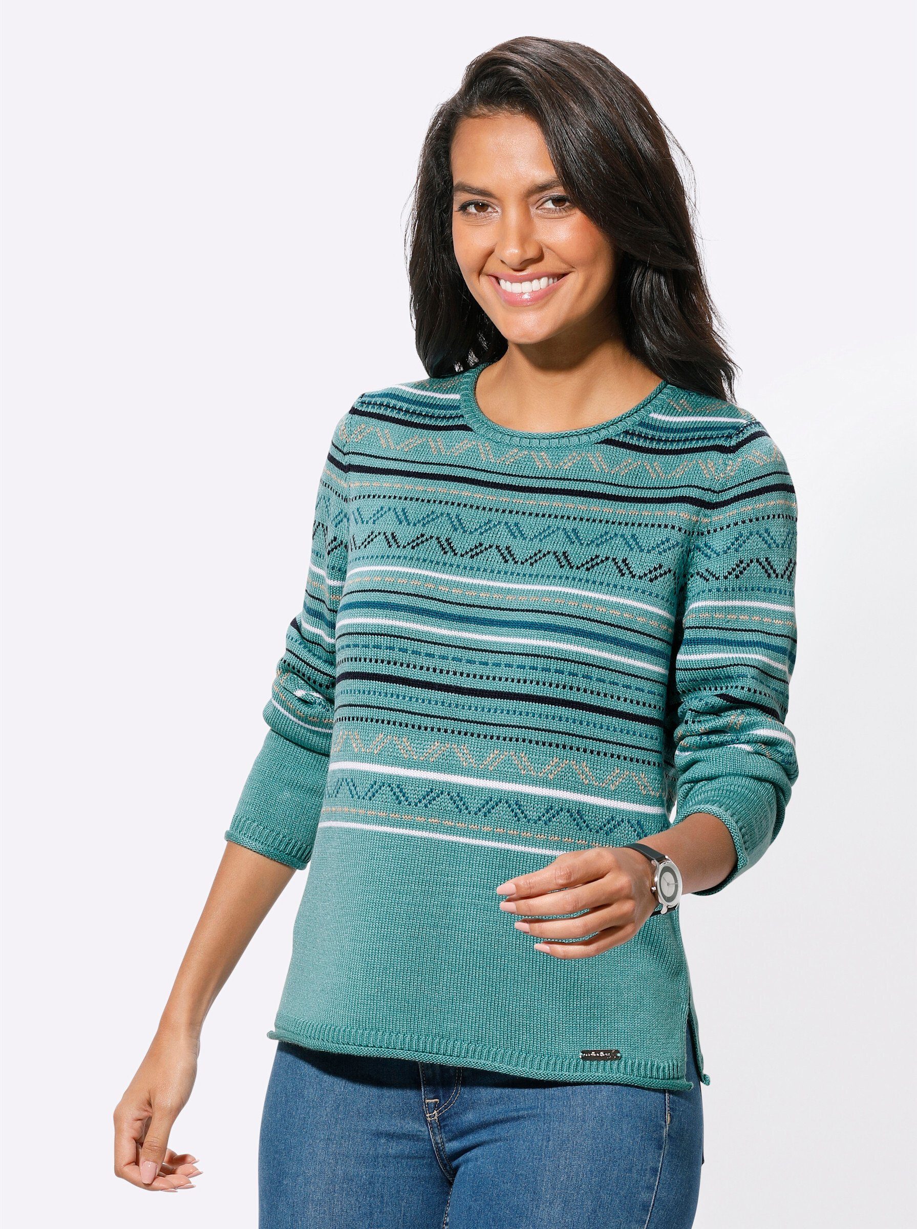 Strickpullover Rundhalspullover