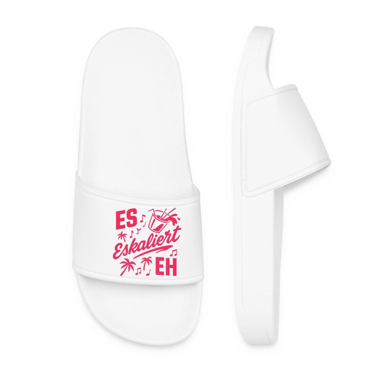 Spreadshirt Mallorca Party Spruch Es Eskaliert Eh Badelatschen Damen Badeschuh