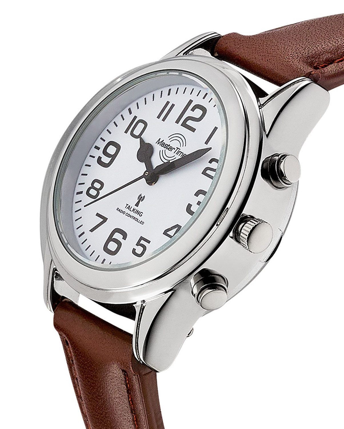 MASTER TIME Funkuhr Sprechende Damen-mit Lederband günstig online kaufen