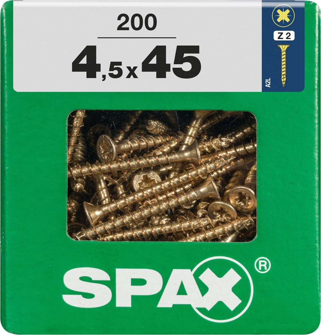Holzbauschraube Spax Universalschrauben 4.5 x 45 mm PZ 2 - 200