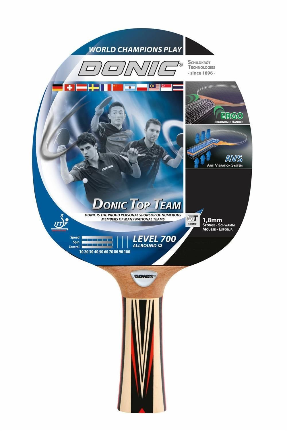 Donic Tischtennisschläger Top Team 700, Tischtennis Ракетки Racket Table Tennis Bat