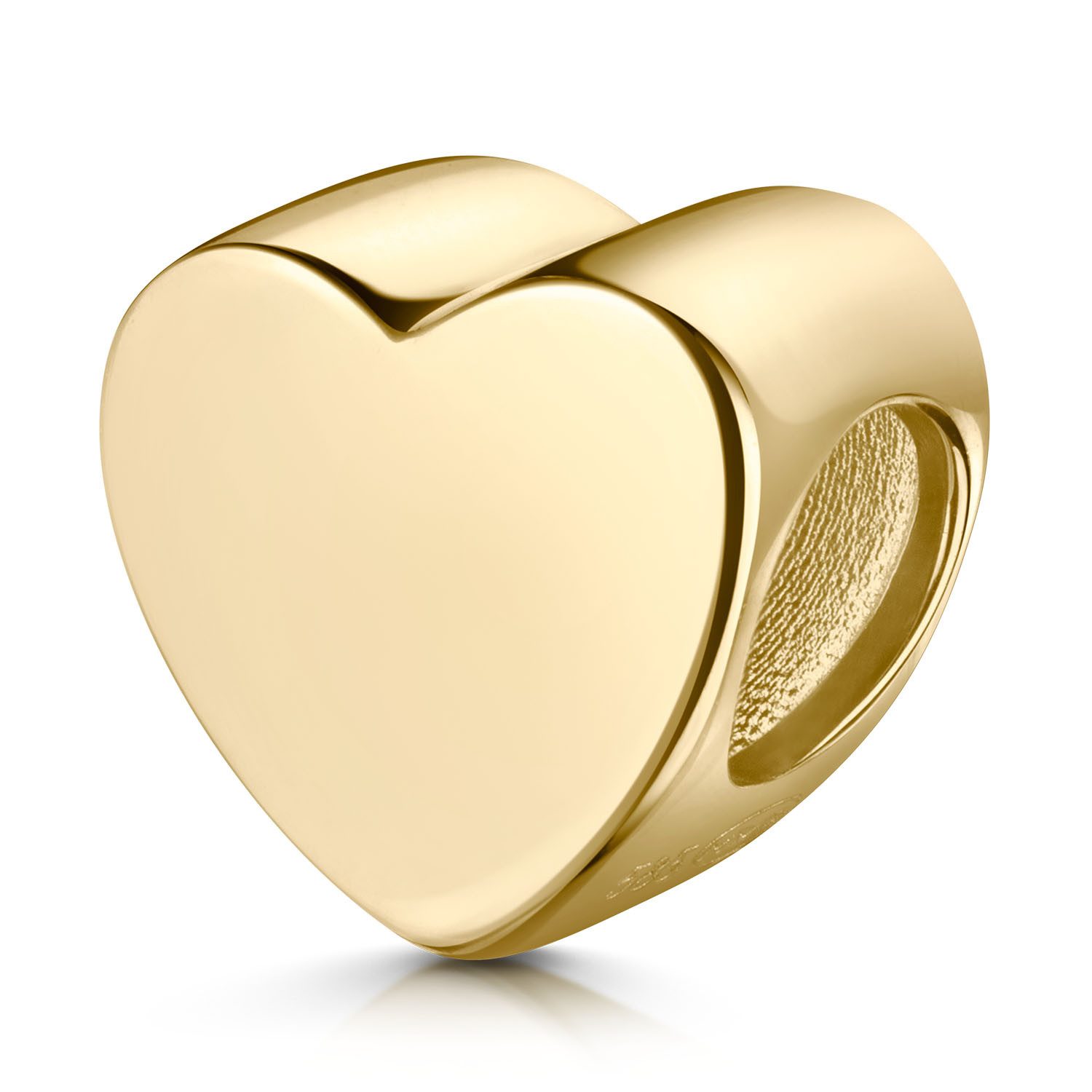 Materia Bead Herz Bead Liebe Gelbgoldgold klassisch 796, 585 Gelbgold