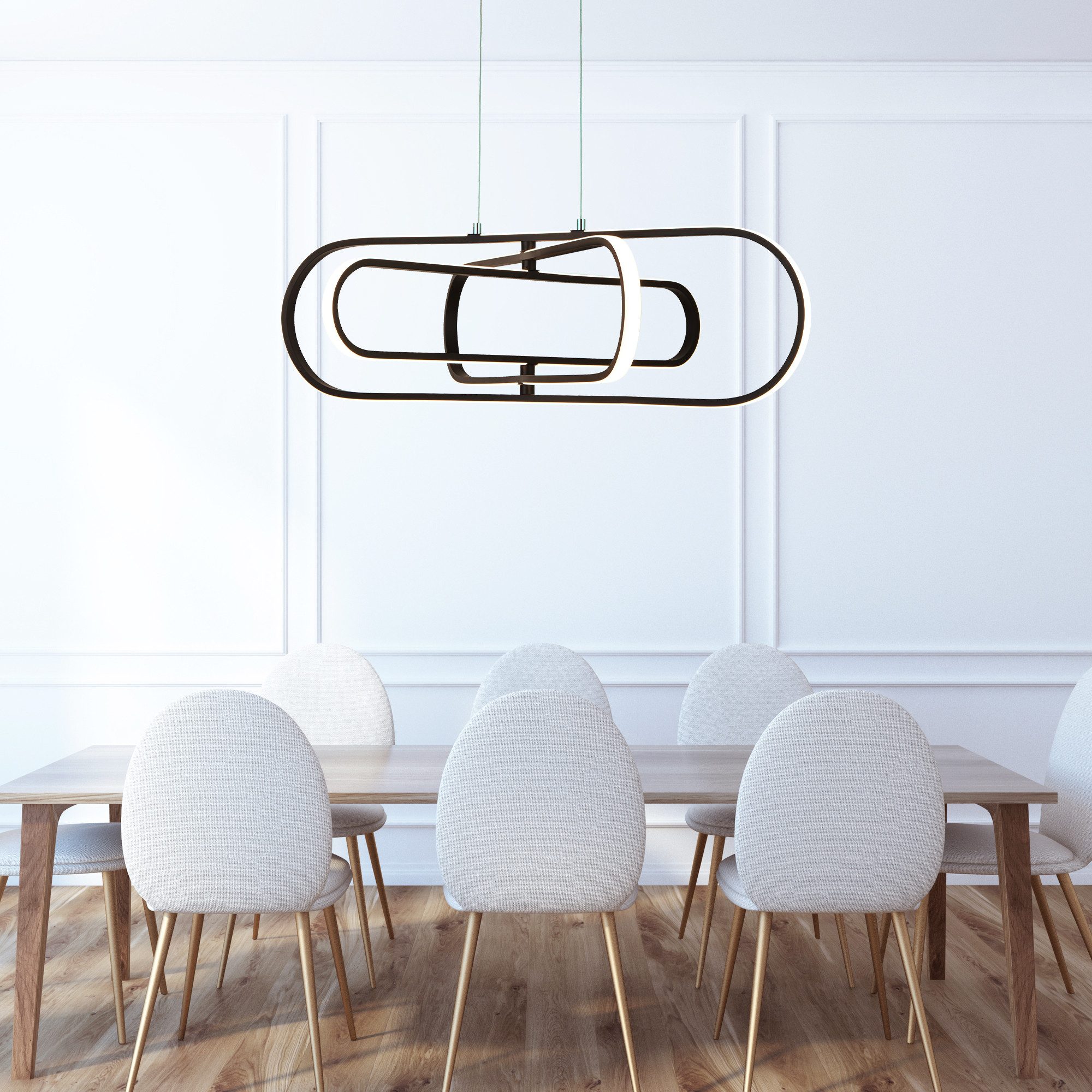 Searchlight LED-Hängeleuchte Hängeleuchte Clip, 1-flammig, LED fest integriert, Farbwechsler, Minimalistisches Ambiente