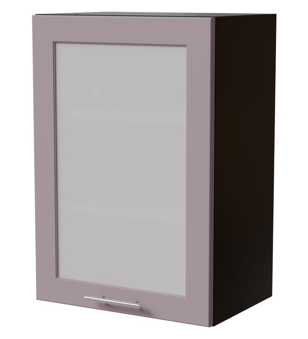 Feldmann-Wohnen Klapphängeschrank Bari (W2S/50, 1-türig, 2 Einlegeböden, 1-St., moderne Kassettenoptik, lackierte Fronten, 50x32,5x72cm) lava / RAL 4009 pastellviolett matt