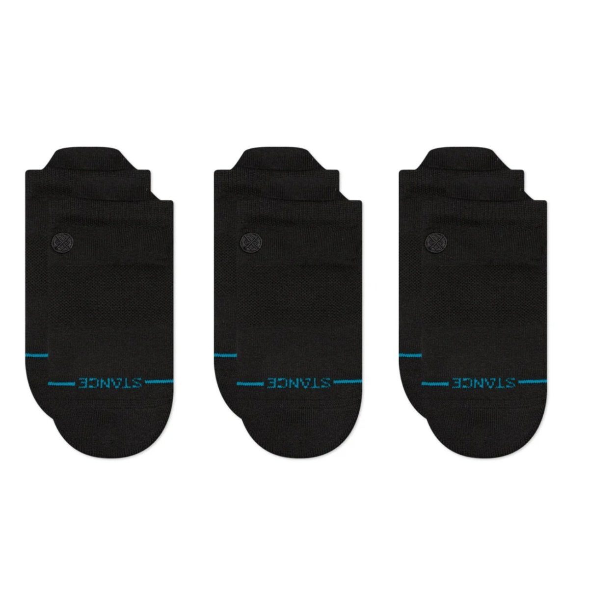 Stance Socken Tagessocke Sneaker Low Tab Icon schwarz - 3 Paar