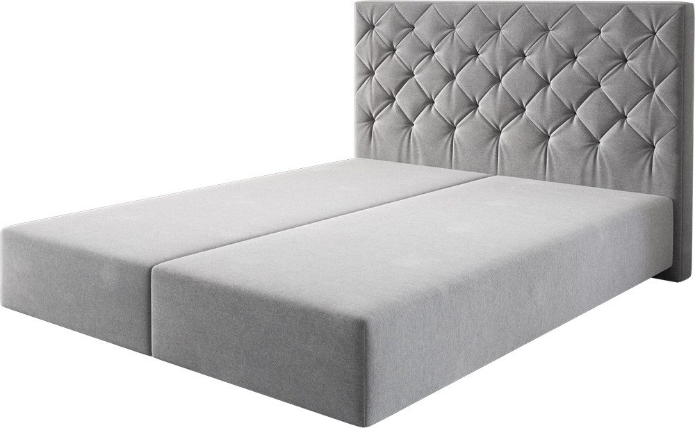 DELIFE Bettgestell Dream-Great, Mikrofaser Grau 160x200 günstig online kaufen