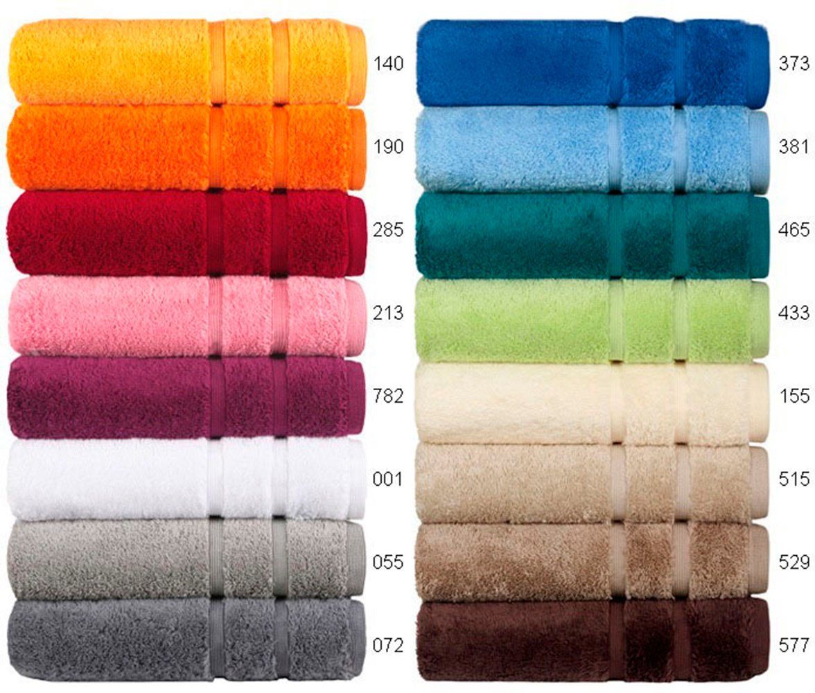 Prestige, SUPIMA Uni Programm Walkfrottee Handtücher Egeria weiß Streifenbordüre, Baumwolle mit (1-St),