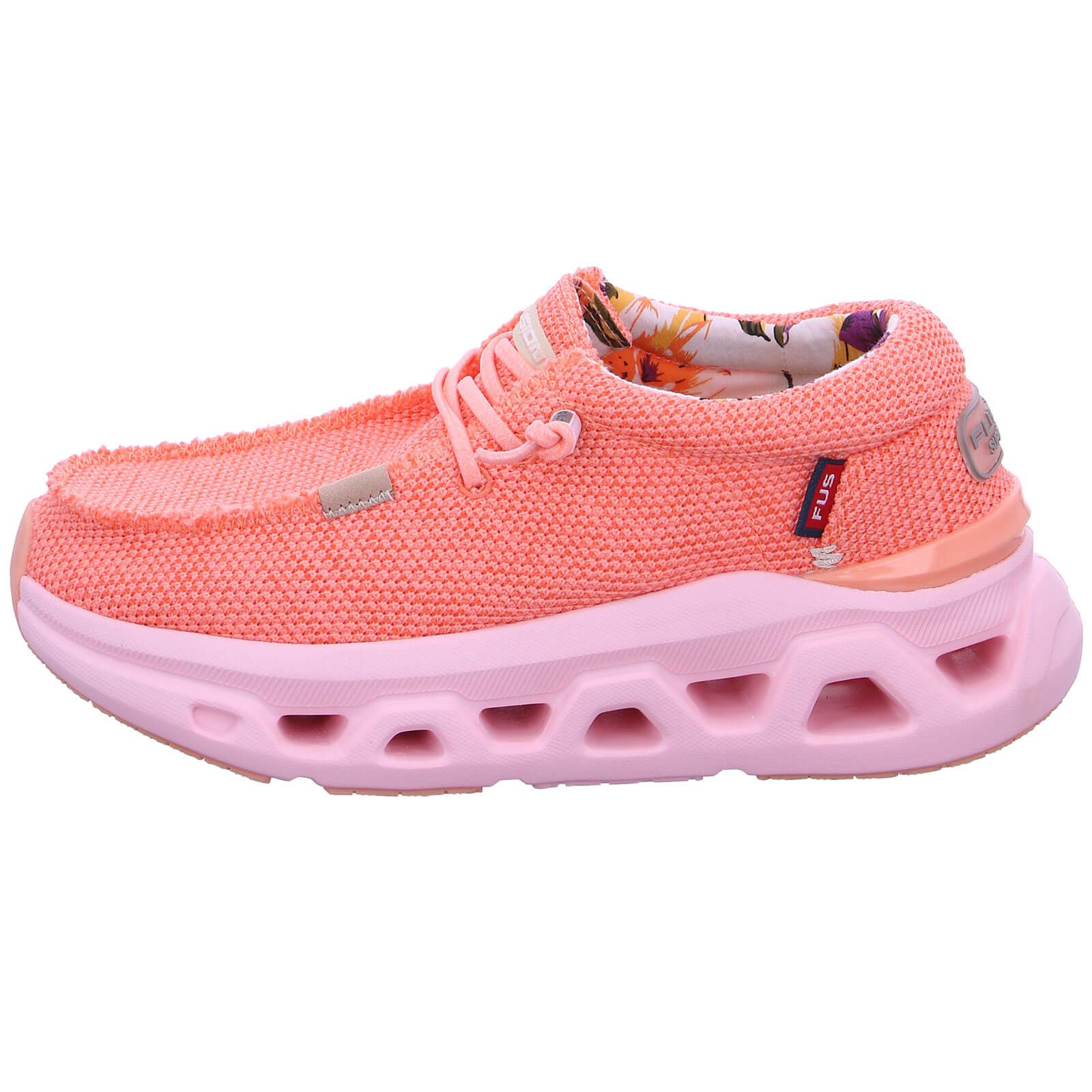 Fusion Slip-On Sneaker Damen Schuh Emma 5.0 Leinenoptik mit Gummizug - Leinenschuh Korksohle