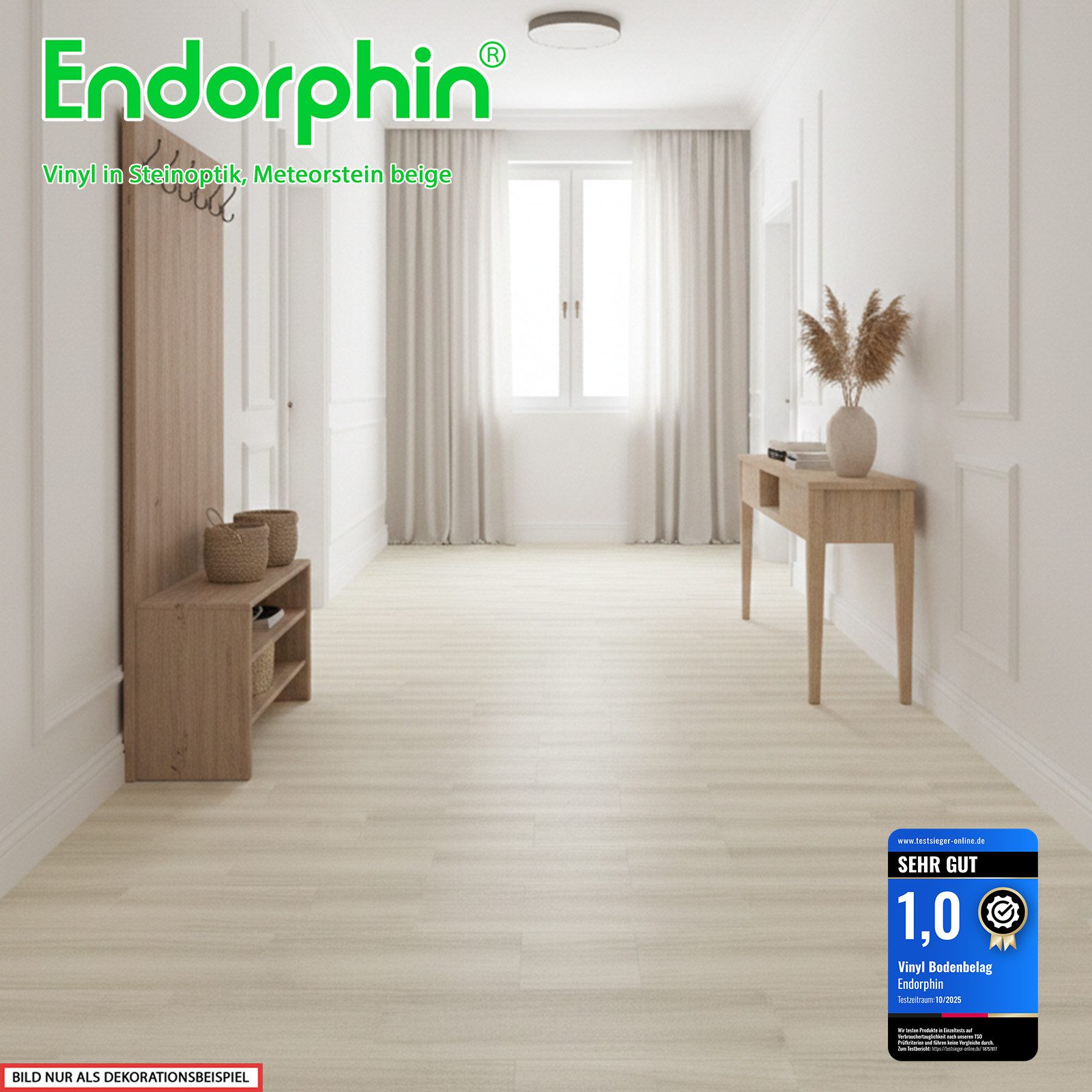 Endorphin Vinylboden Vinylboden selbstklebend Steinoptik in Meteorstein beige 2,97qm, Selbstklebend, strapazierfähig, pflegeleicht, fußwarm, geräuscharm, langle – Bild 5 von 5