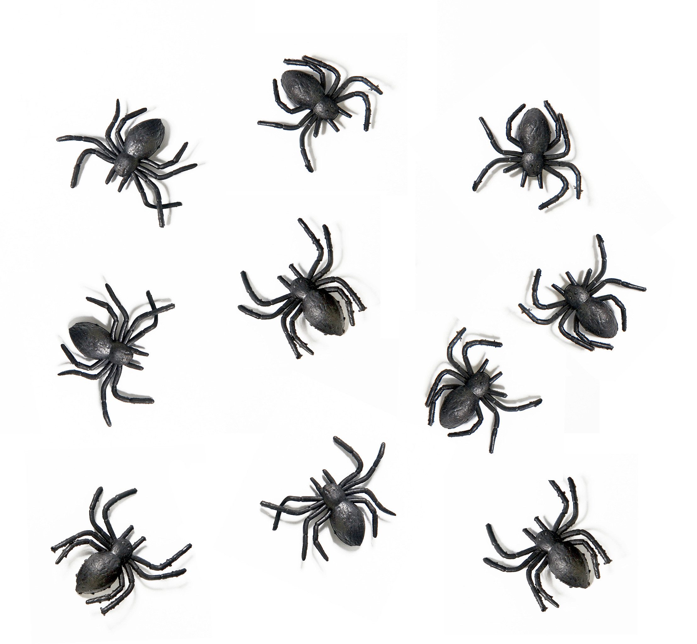 partydeco Streudeko, Spinnen Deko 3x3cm 10 Stück Schwarz