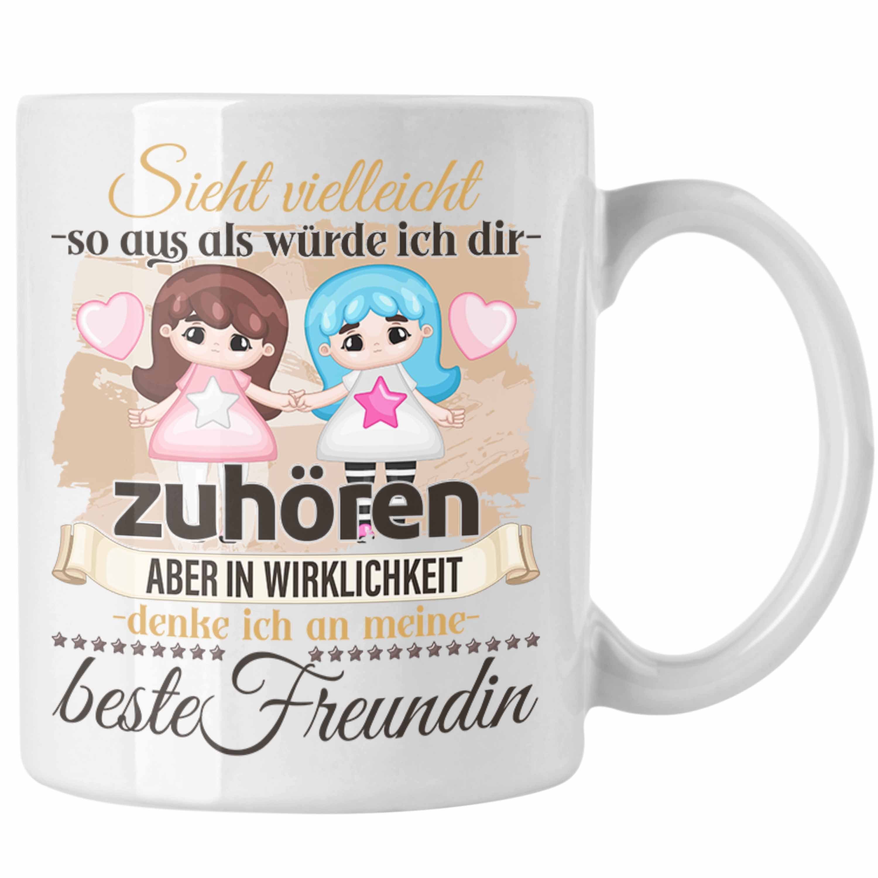 Trendation Tasse Trendation - Beste Freundin Geschenk Tasse BFF Liebhaber Geschenkidee Weiss