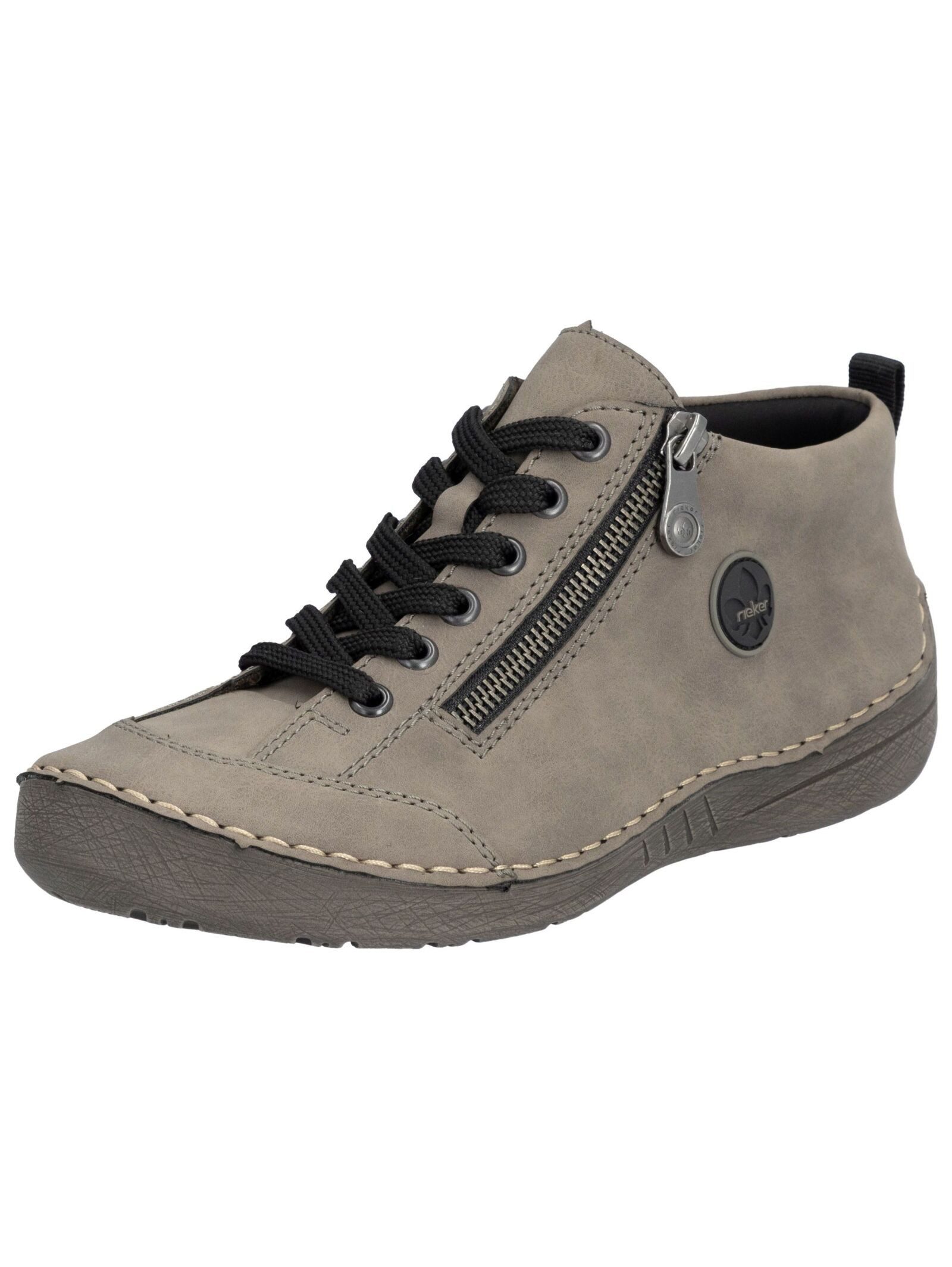 Rieker Halbschuhe Lederimitat Schnürschuh