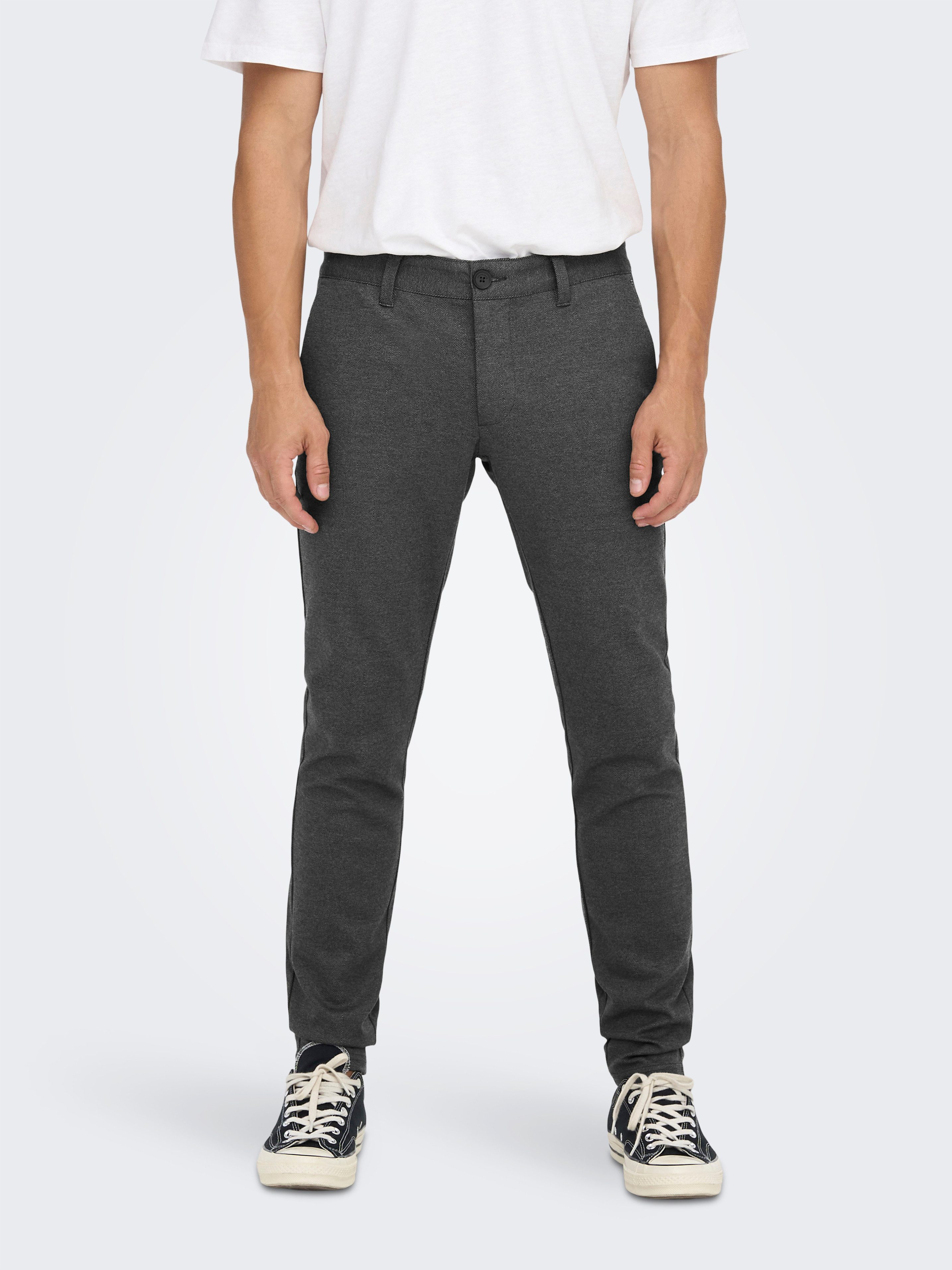 Only & Sons Herren Chino Hose ONSMARK 2911 - Slim Fit - Schwarz günstig online kaufen