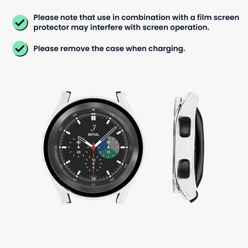 kwmobile Smartwatch-Hülle 2x Hülle für Samsung Galaxy Watch 6 40mm, Fullbody Fitnesstracker Glas Cover Case Schutzhülle Set