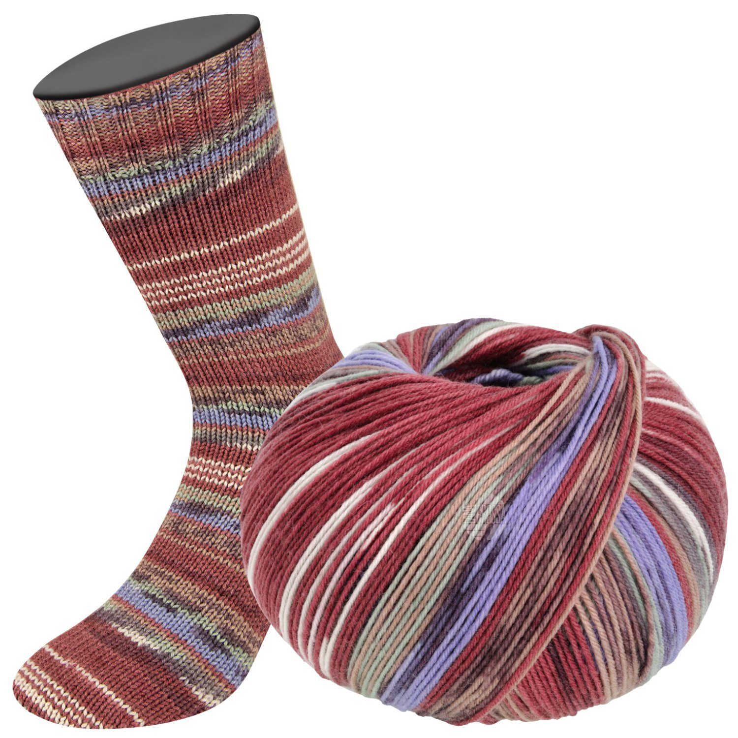 LANA GROSSA MEILENWEIT 100 g SETA FIORE Häkelwolle, 400 m (hochwertige 4-fach Sockenwolle mit Seidenanteil), 100 g