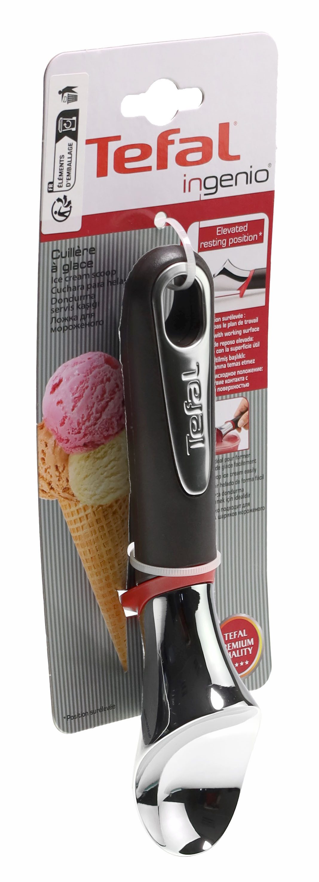 Tefal Eisportionierer Tefal K2072214 Ingenio Eisportionierer, Ergonomische Schaufel