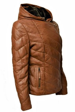 Zimmert Leather Lederjacke Mariella Stepp-Lederjacke aus weichem Leder mit Kapuze
