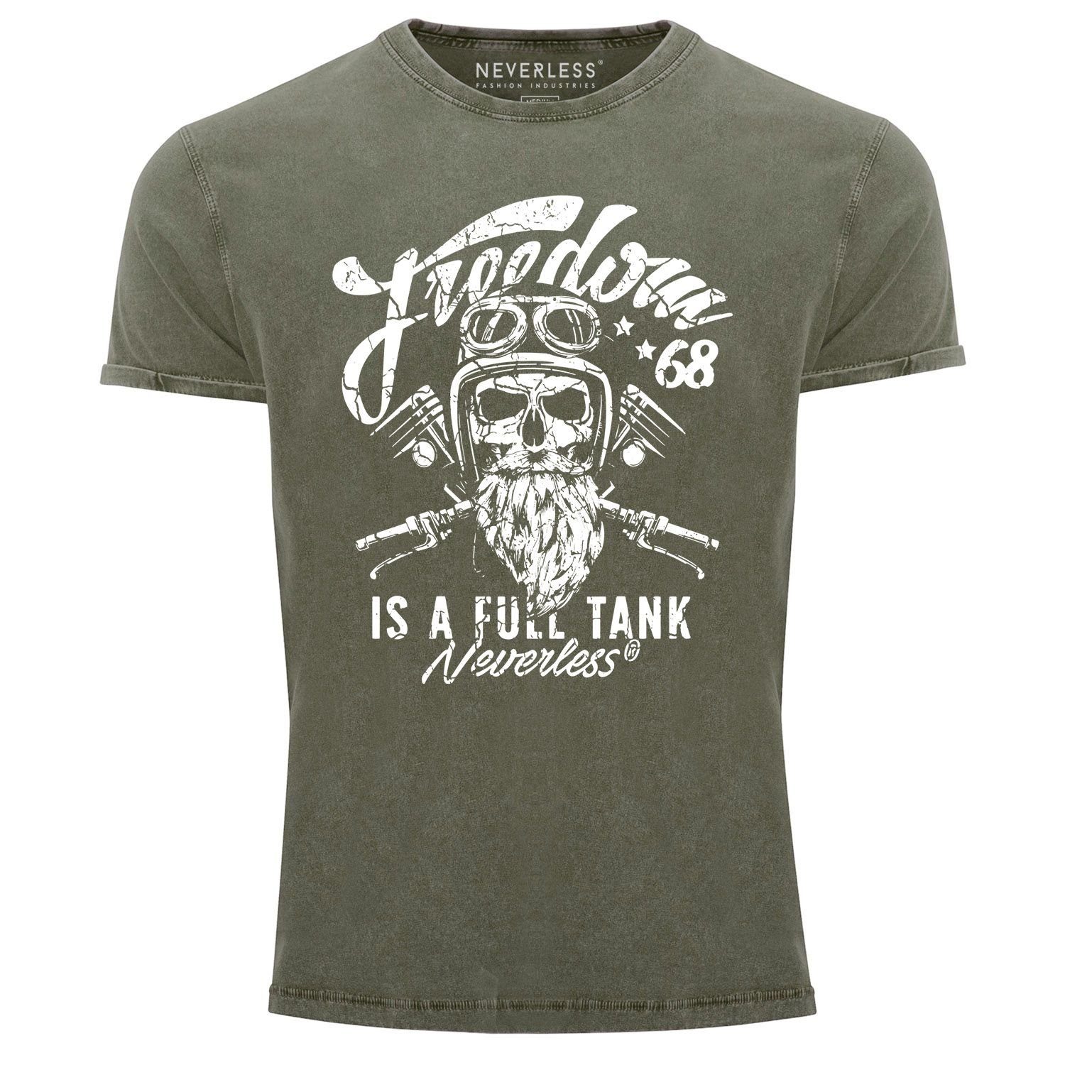Print-Shirt Cooles Angesagtes Herren T-Shirt Vintage Shirt Biker Spruch Motiv