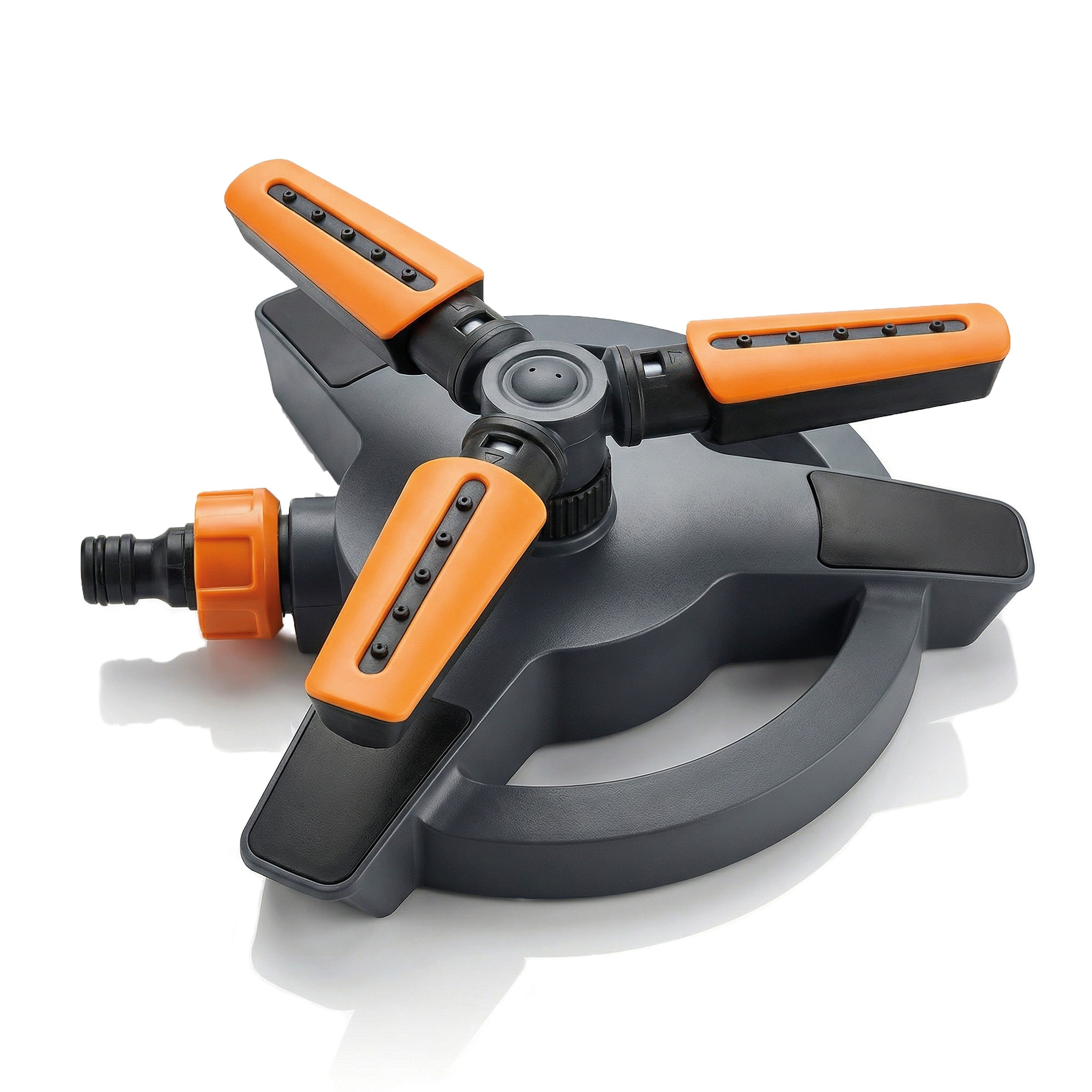 Brandson Kreisregner Garten Sprinkler, 360° Rasensprenger, 3 Arm Rasensprinkler rotierend, für Flächen bis 314 m², (1-St), 60°-90° verstellbar, 8-10 m Reichweite, Schnellkupplungsadapter