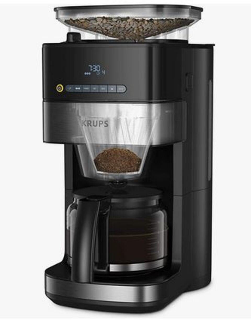 Krups Kaffeemaschine mit Mahlwerk KM8328 Grind Aroma, 1,25l Kaffeekanne, für 1015 Tassen, 24