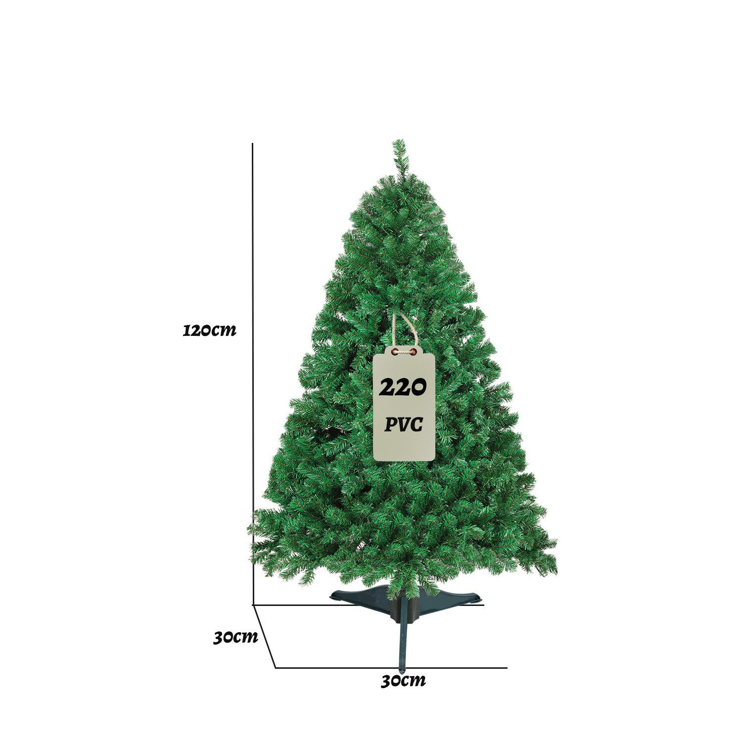 Clanmacy Künstlicher Weihnachtsbaum 120cm Tannenbaum mit Ständer Abziehbar und Klappbar, Weihnachtsdeko, Tannenbaum, Gute Kompression, nicht leicht verformt – Bild 2 von 5