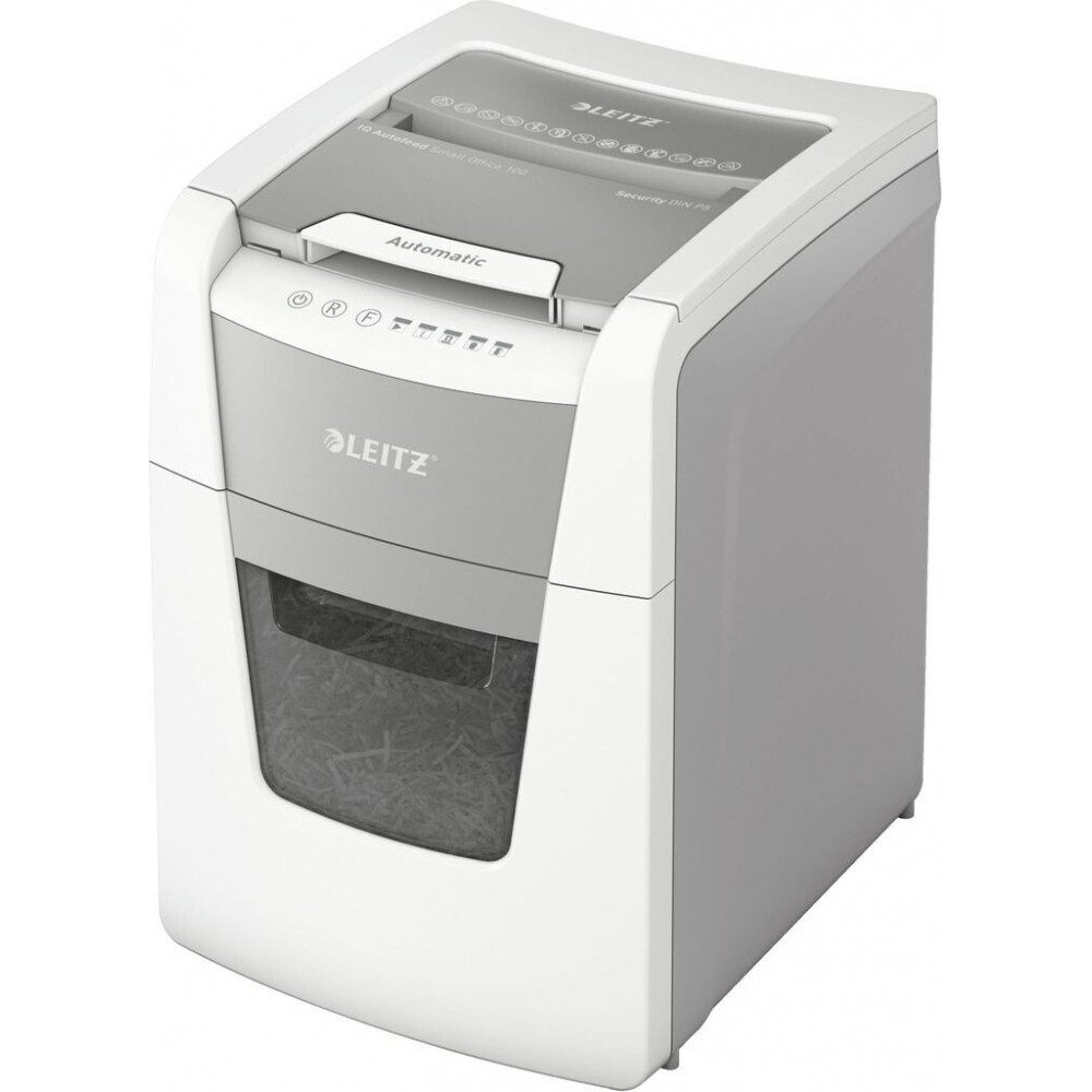 LEITZ Aktenvernichter IQ Autofeed Small Office 100 - Aktenvernichter - weiß/grau