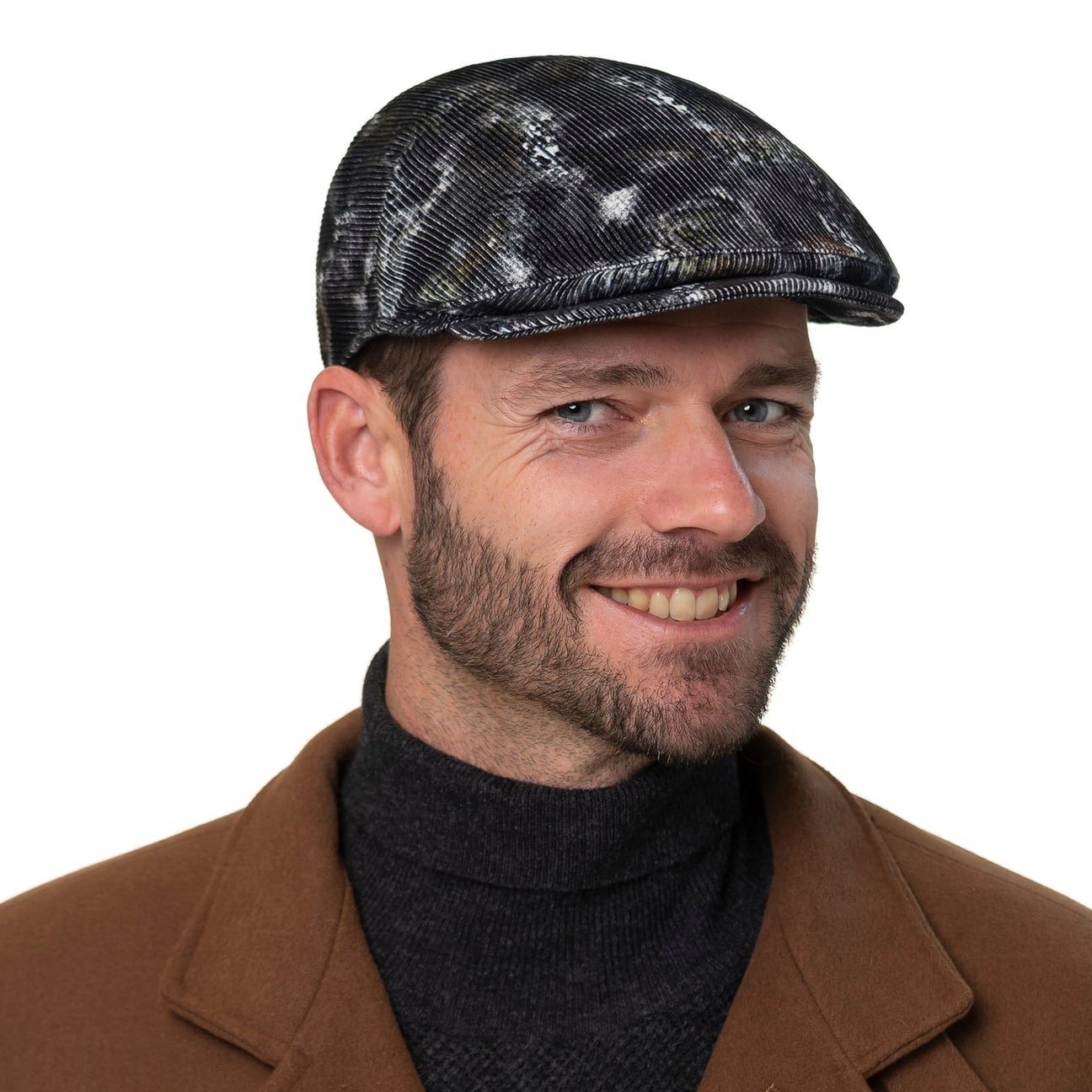 Alfonso D´Este Flat Cap (1-St) Schirmmütze mit Schirm, Made in Italy