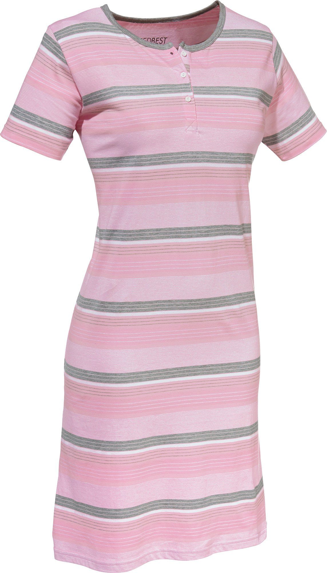 REDBEST Nachthemd Damen-Nachthemd Single-Jersey Streifen günstig online kaufen