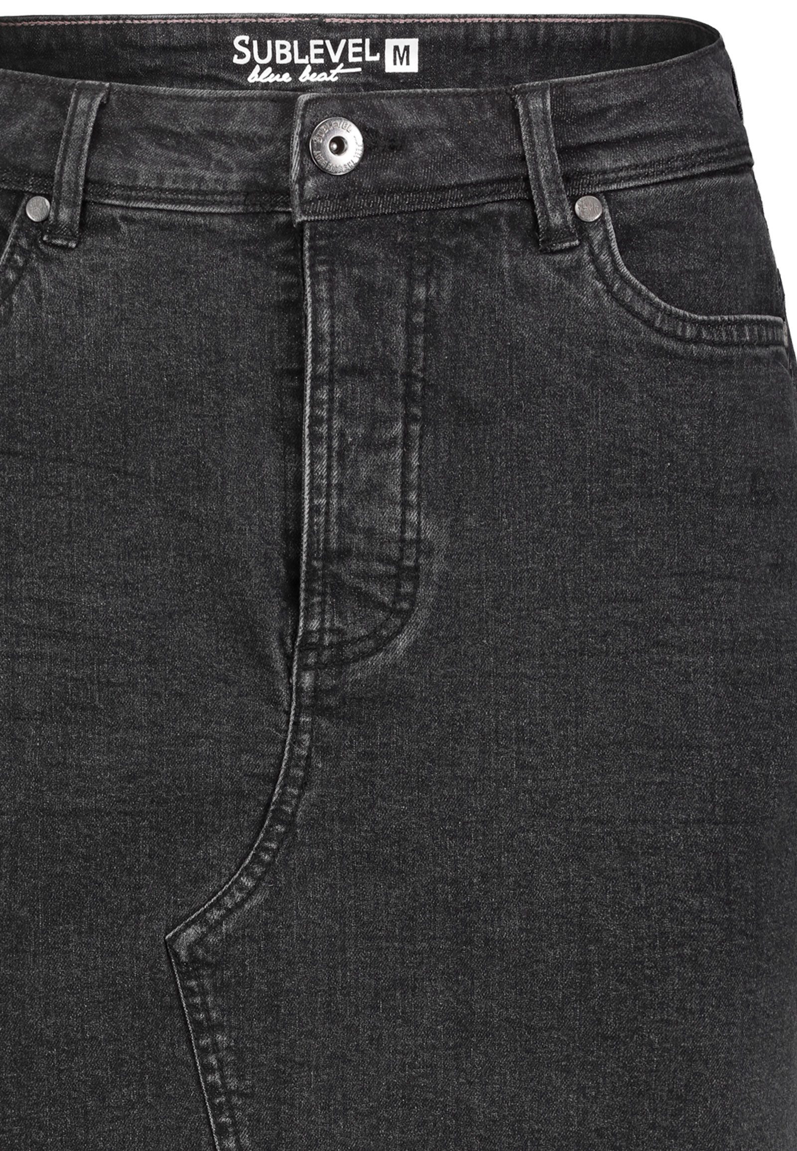 SUBLEVEL Jeansrock Damen Maxi Midi Mini Rock langer Schnitt Denim Stretch