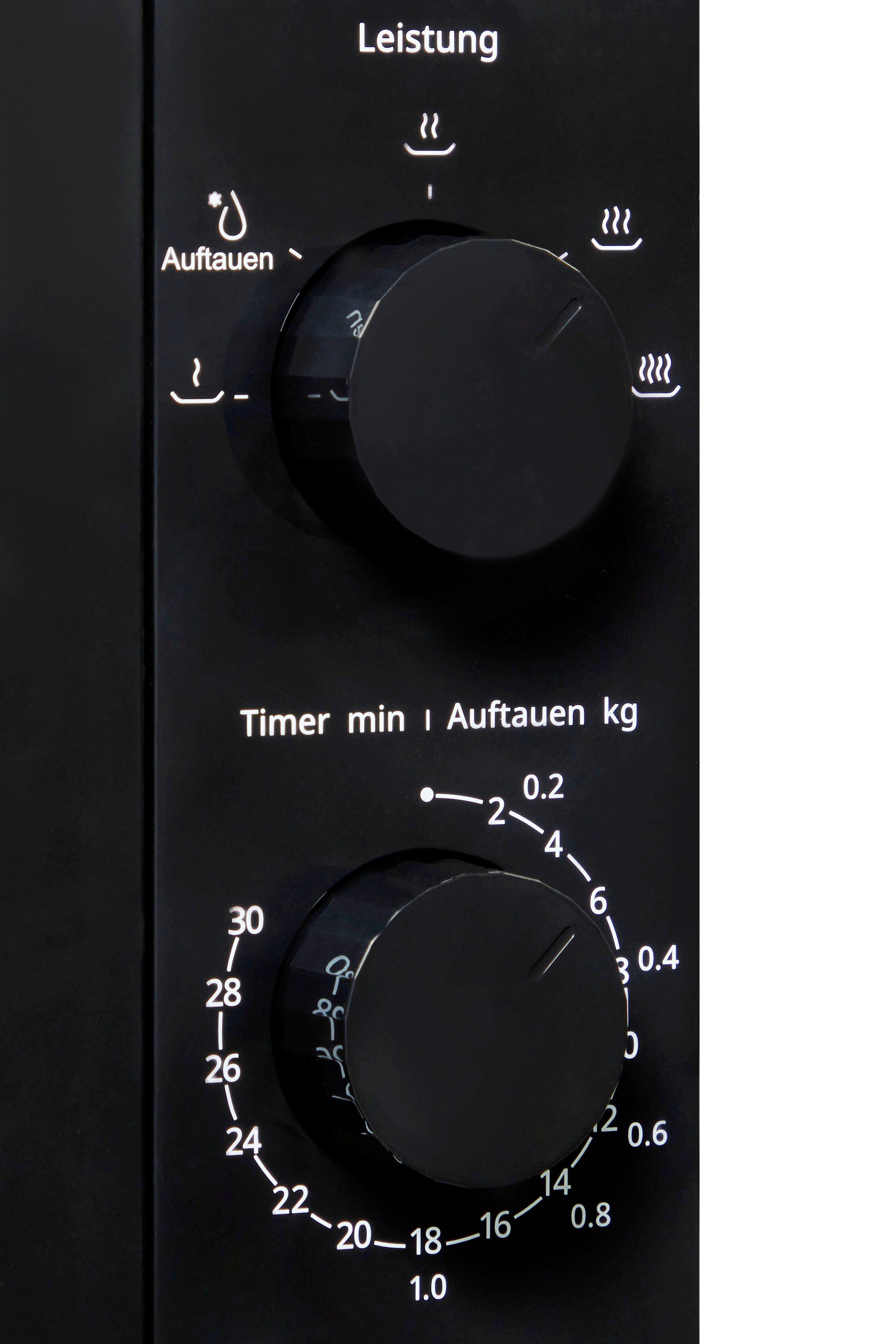 Hanseatic Mikrowelle HM19B1M, Mikrowelle, 19 l, Leistung 700 W, Auftaufunktion, 5 Leistungsstufen